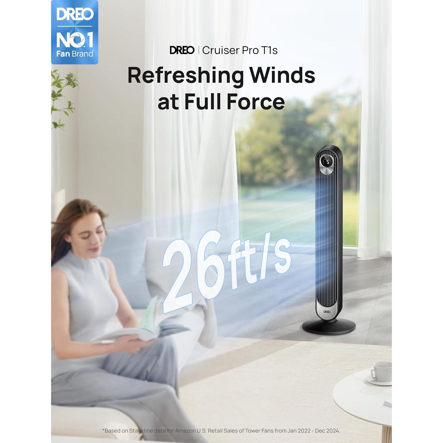 Ventilador Torre Dreo DR-HTF001S WiFi Control Voz 6 Velocidades