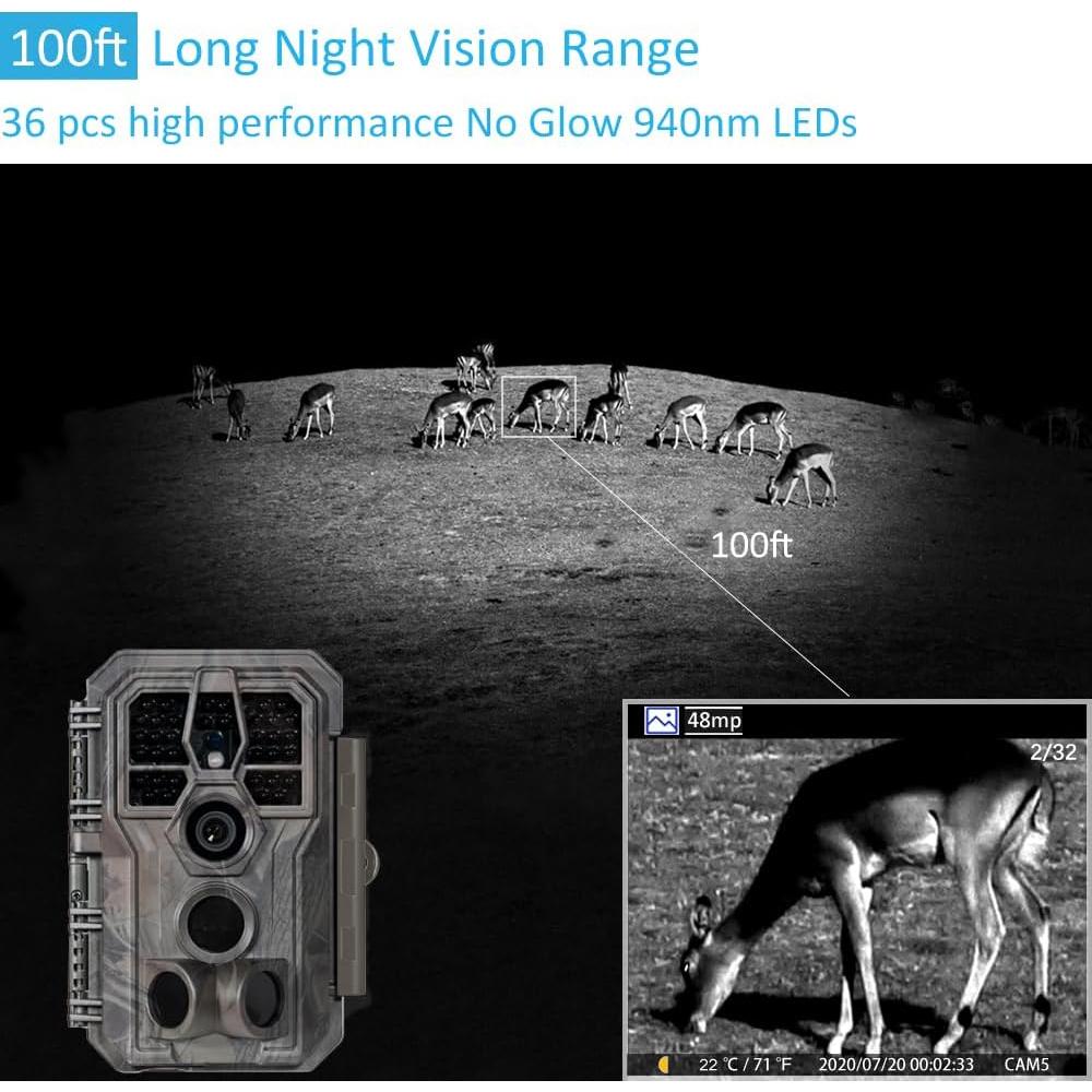 Cámara de sendero GardePro A5 48MP visión nocturna 30m