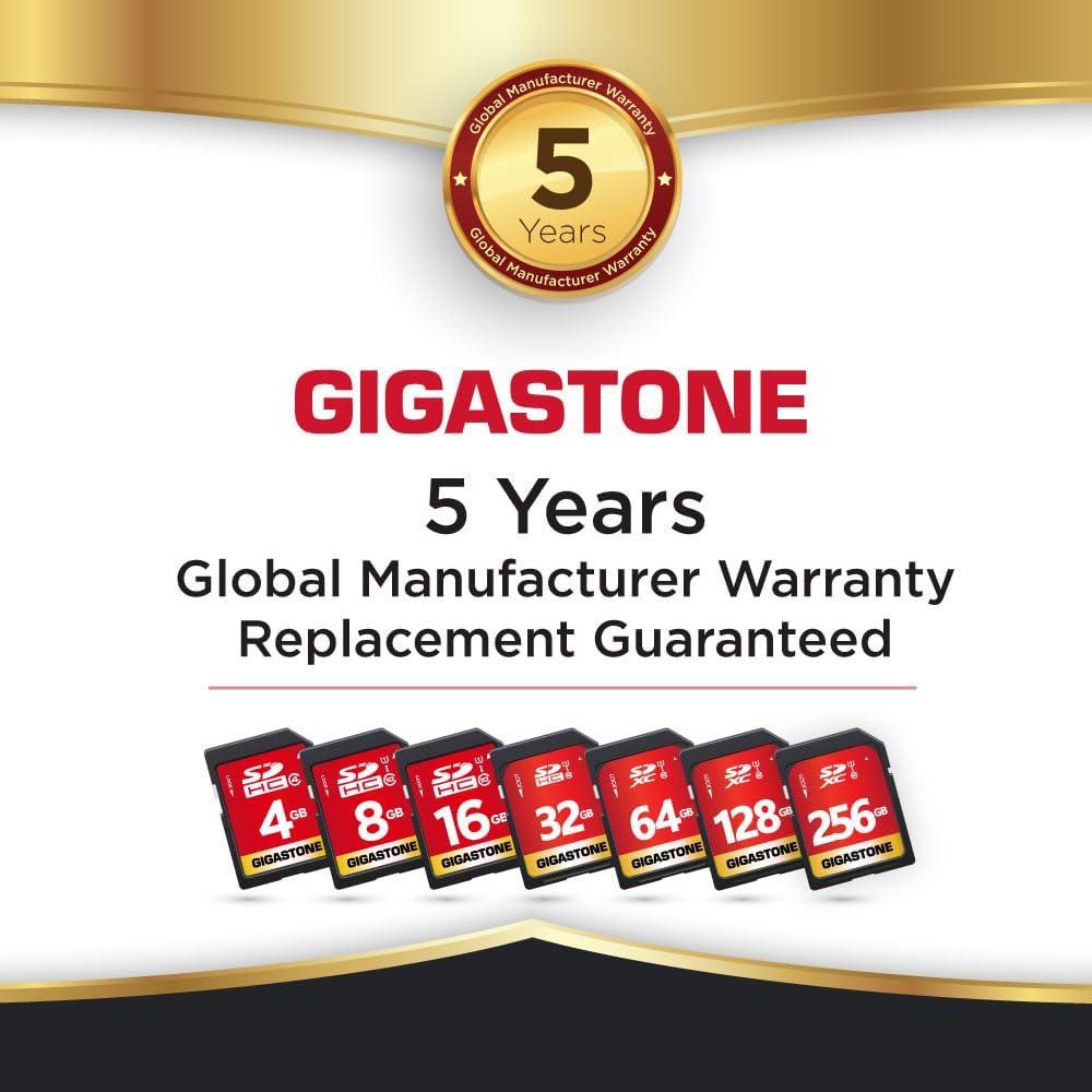 GIGASTONE 32GB Paquete de 5 Tarjetas SD UHS-I Clase 10 Alta Velocidad