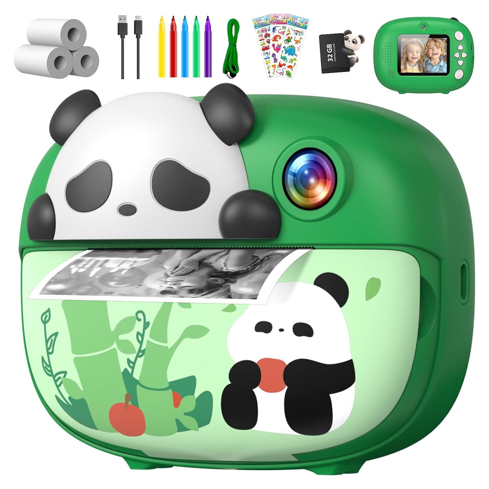 Cámara Instantánea Uffylle P85 para Niños Verde 12MP HD 1080P