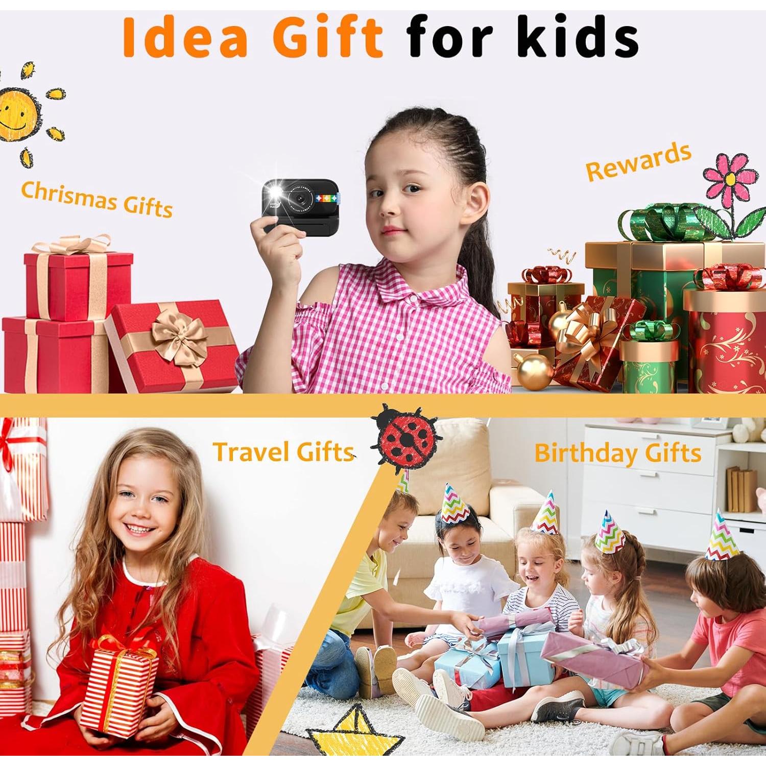 Cámara Instantánea JOYTRIP para Niños 48MP Video 1080P