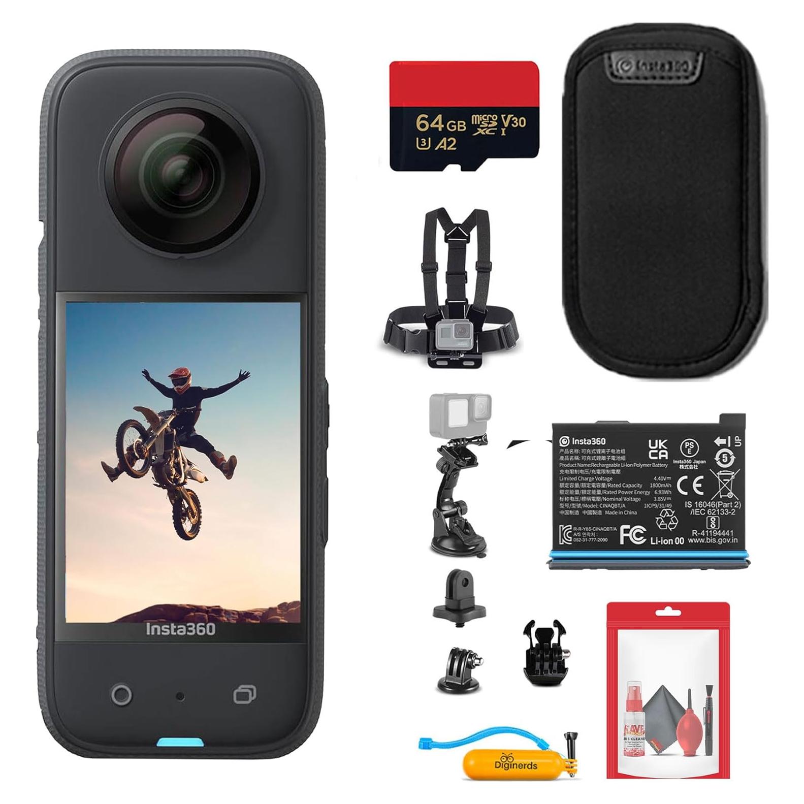 Cámara de acción 360 Insta360 X3 48MP 5.7K a prueba de agua