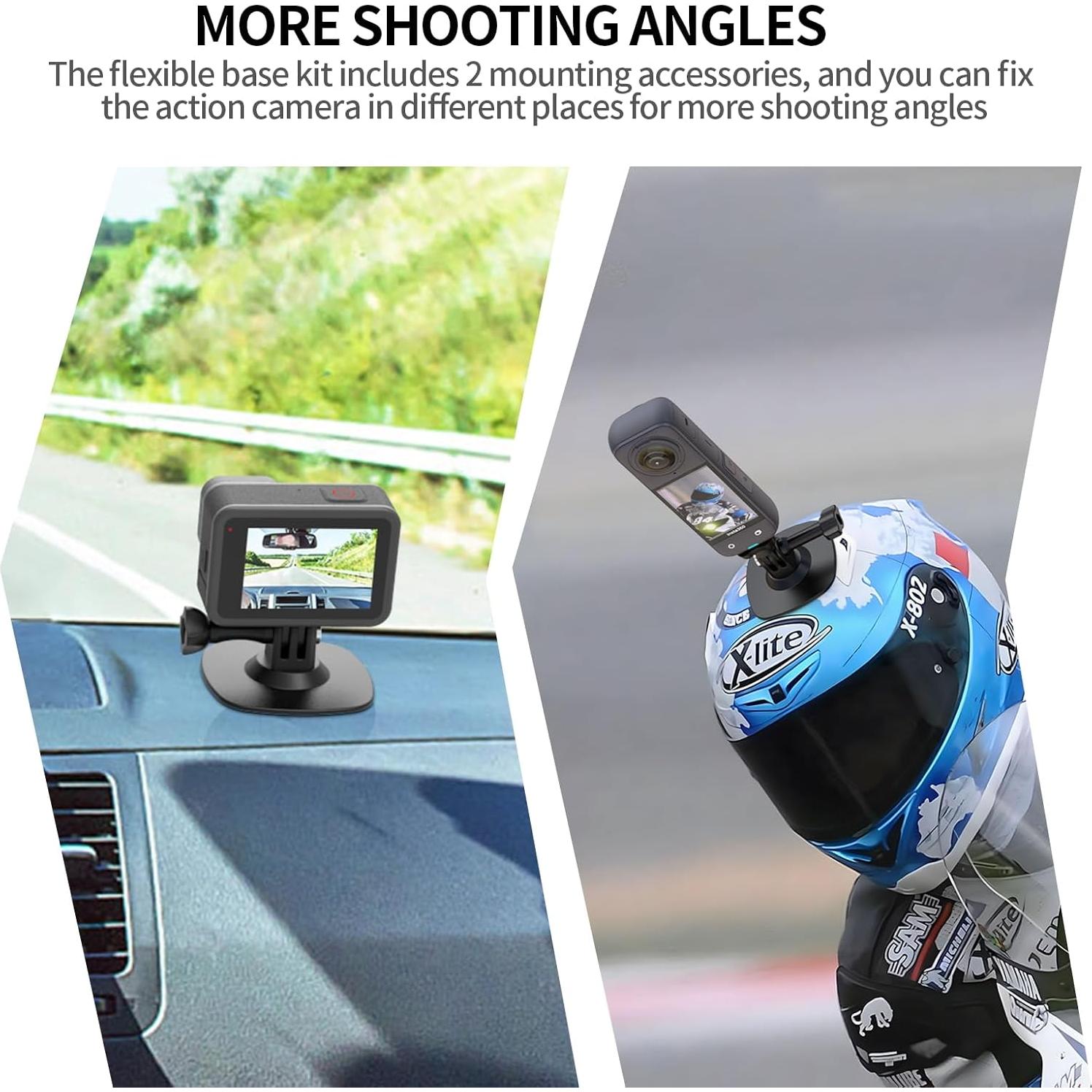 Montura Adhesiva Flexible Taisioner para Cámaras de Acción - 3 PCS