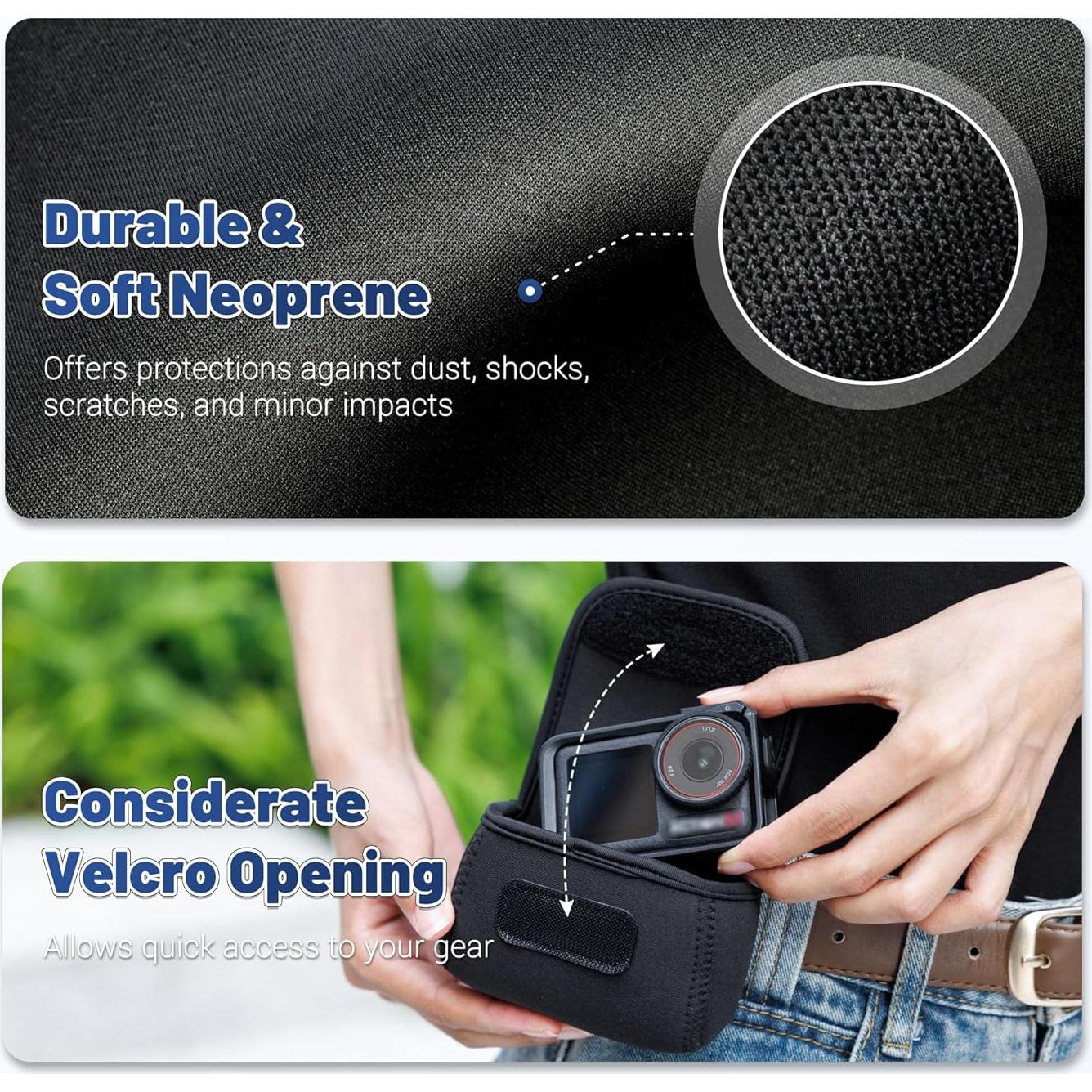 Funda de Transporte JJC para Cámaras de Acción Neopreno