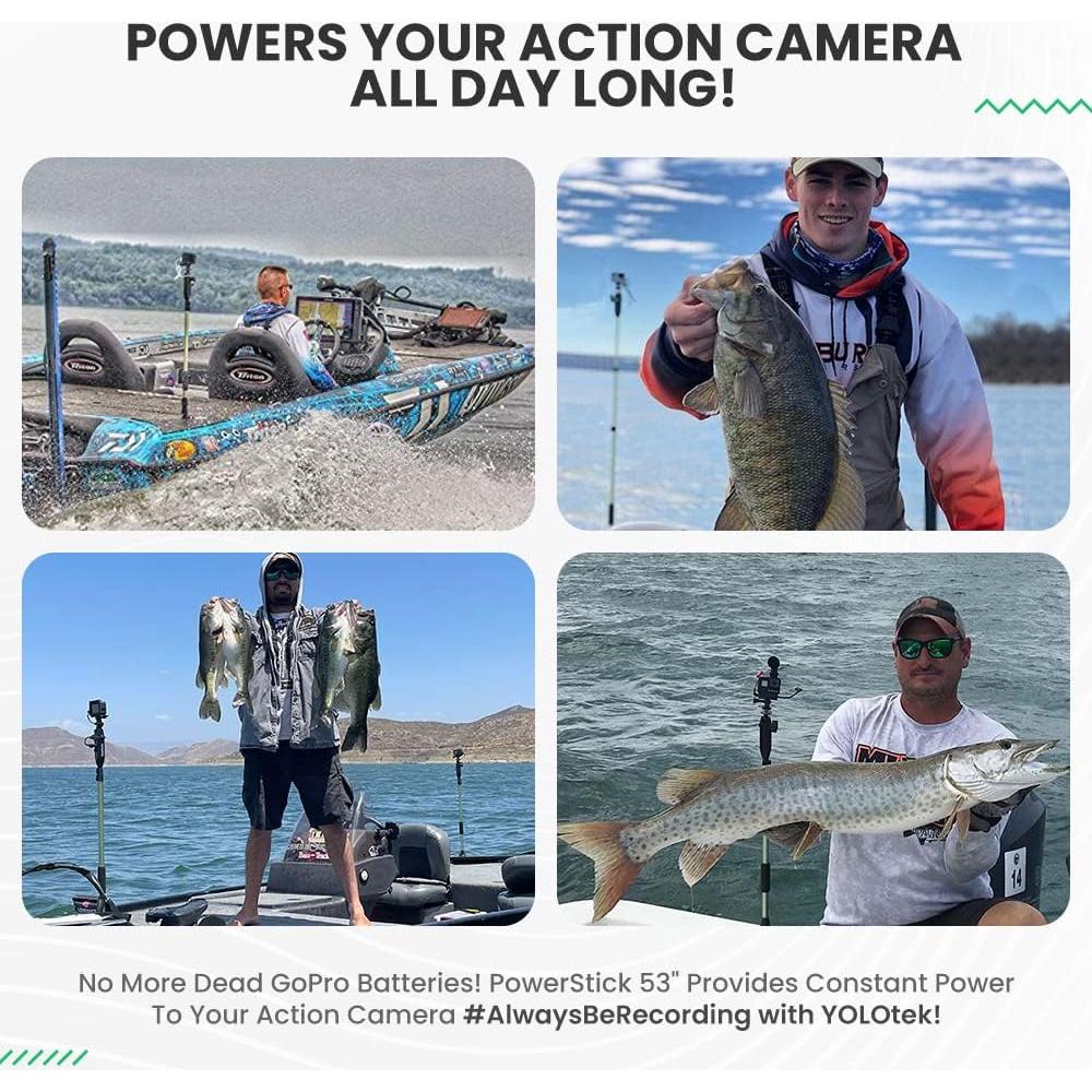 PowerStick 135 cm YOLOtek - Montaje en Barco para Cámaras de Acción