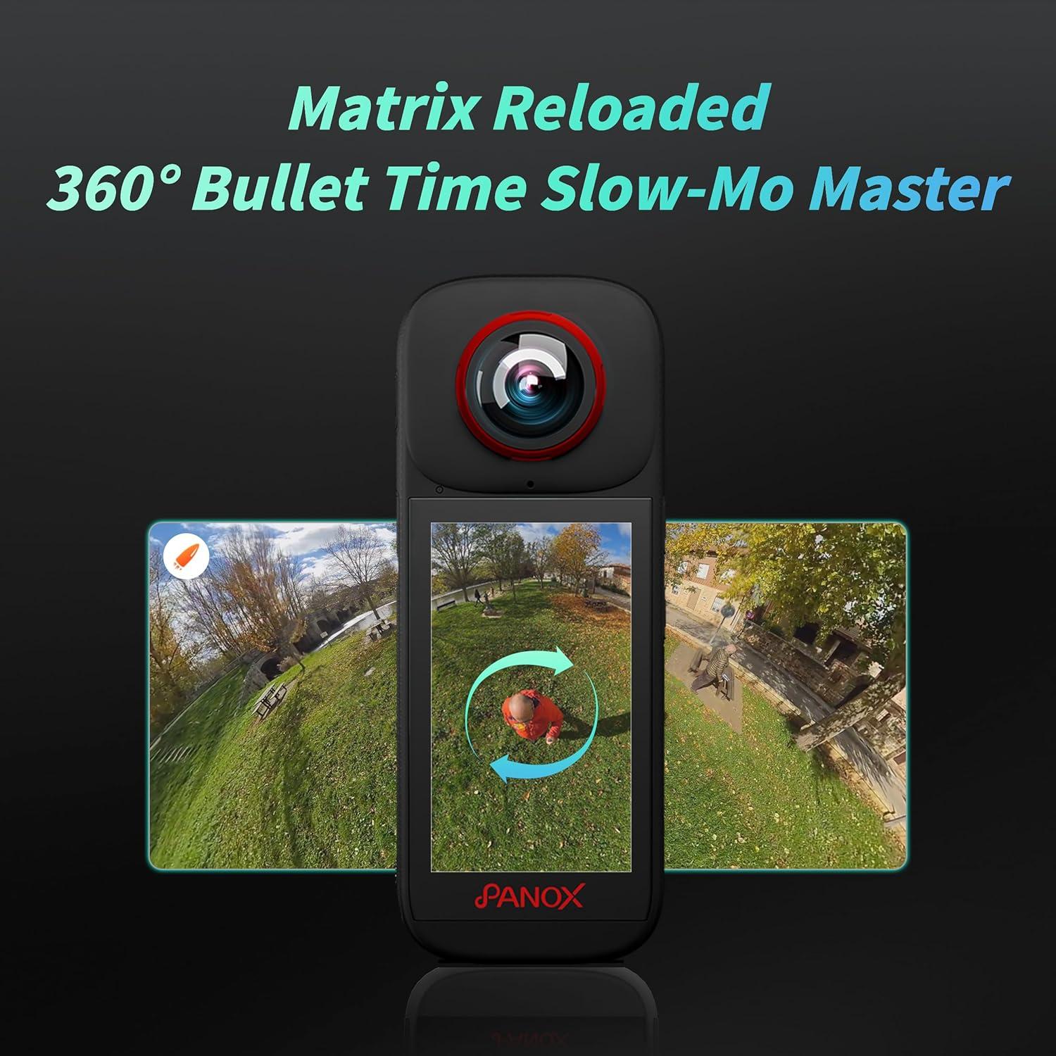 Cámara de acción PANOX V3 360 8K impermeable con GPS