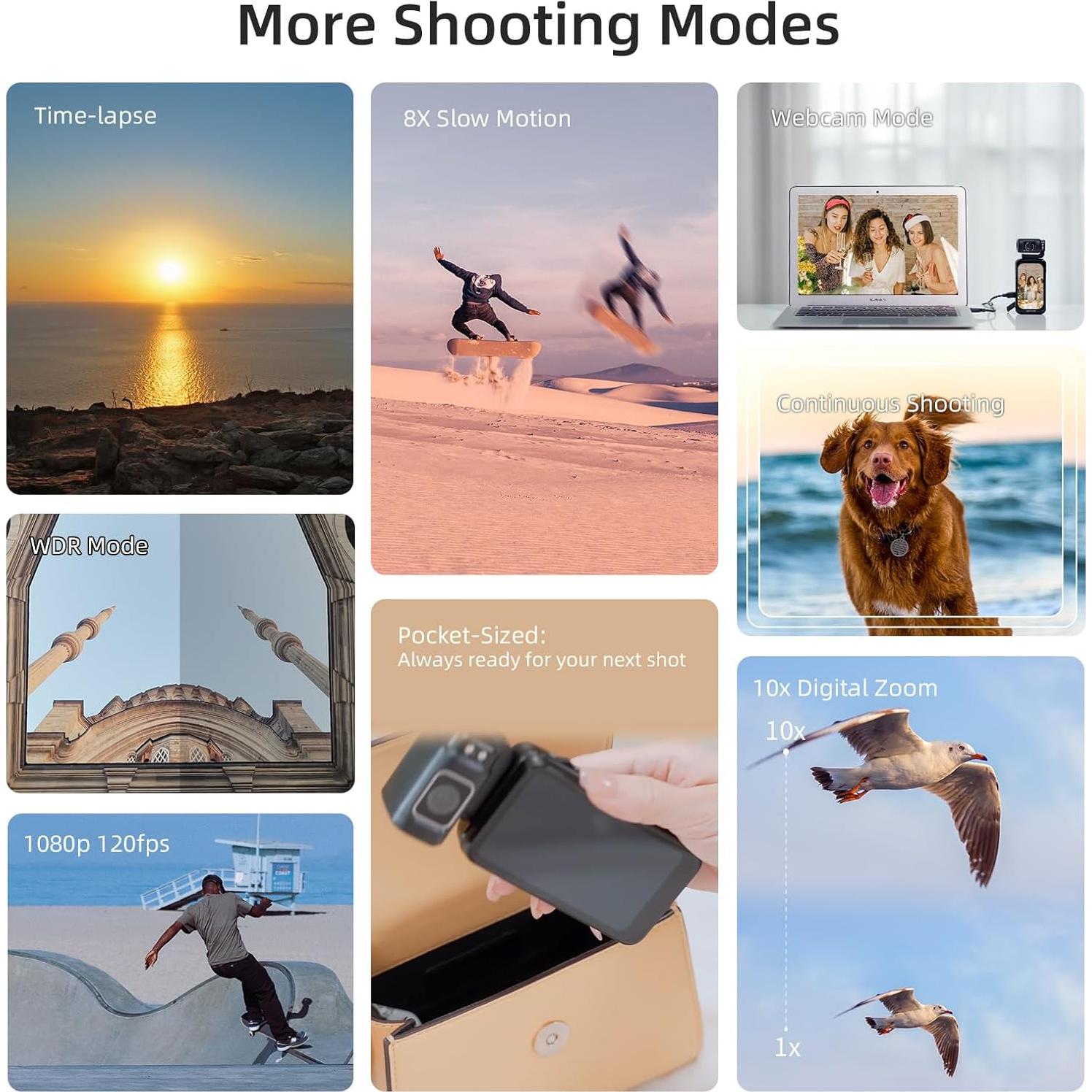 Cámara de Video ORDRO M3 5K 48MP con Pantalla Rotativa 3.5"