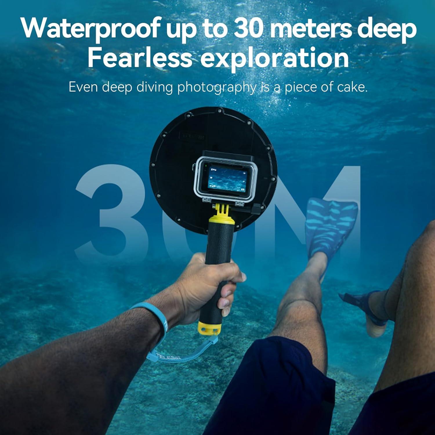 Puerto de Domo Impermeable TELESIN 15.24 cm para DJI Osmo Action