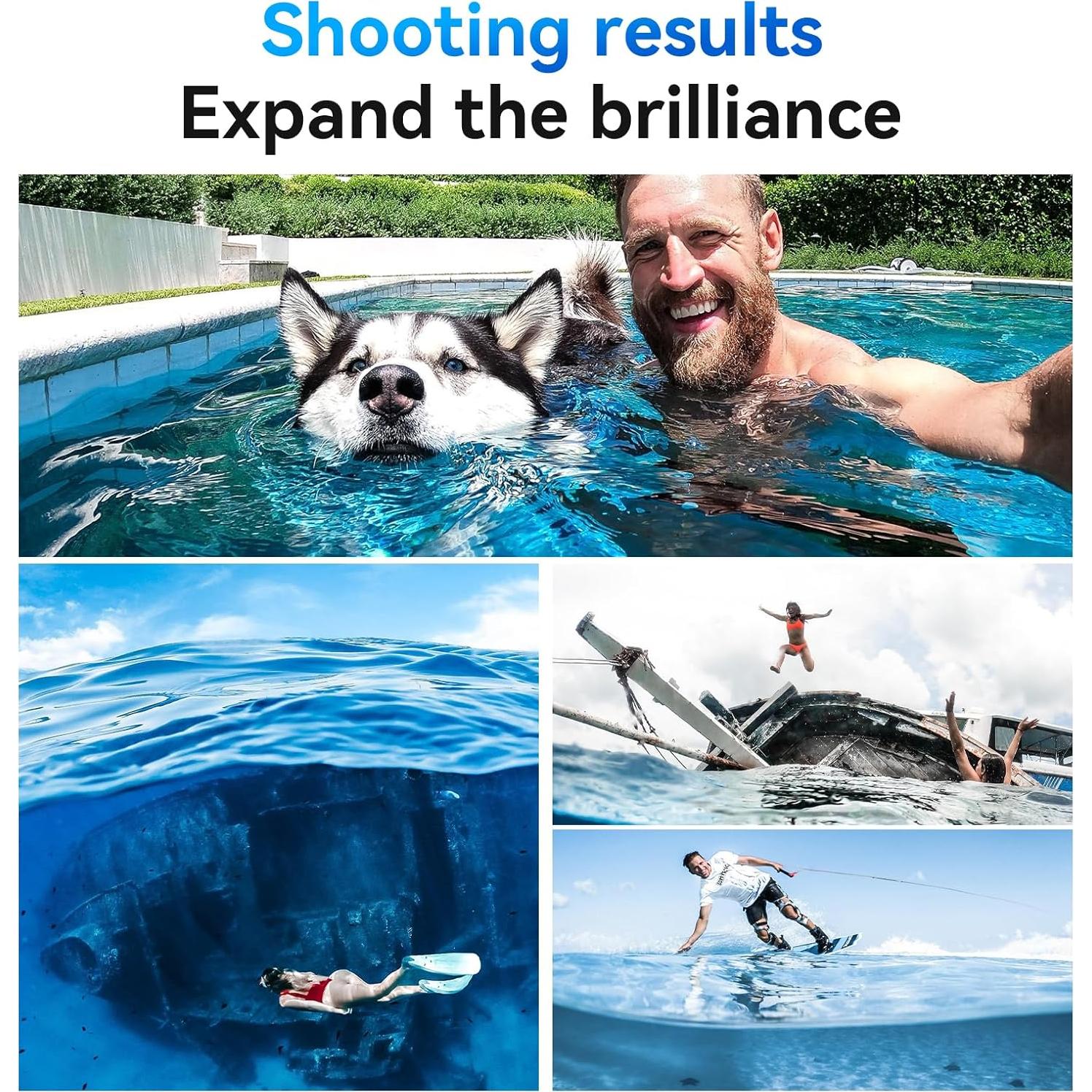 Puerto de Domo Impermeable TELESIN 15.24 cm para DJI Osmo Action