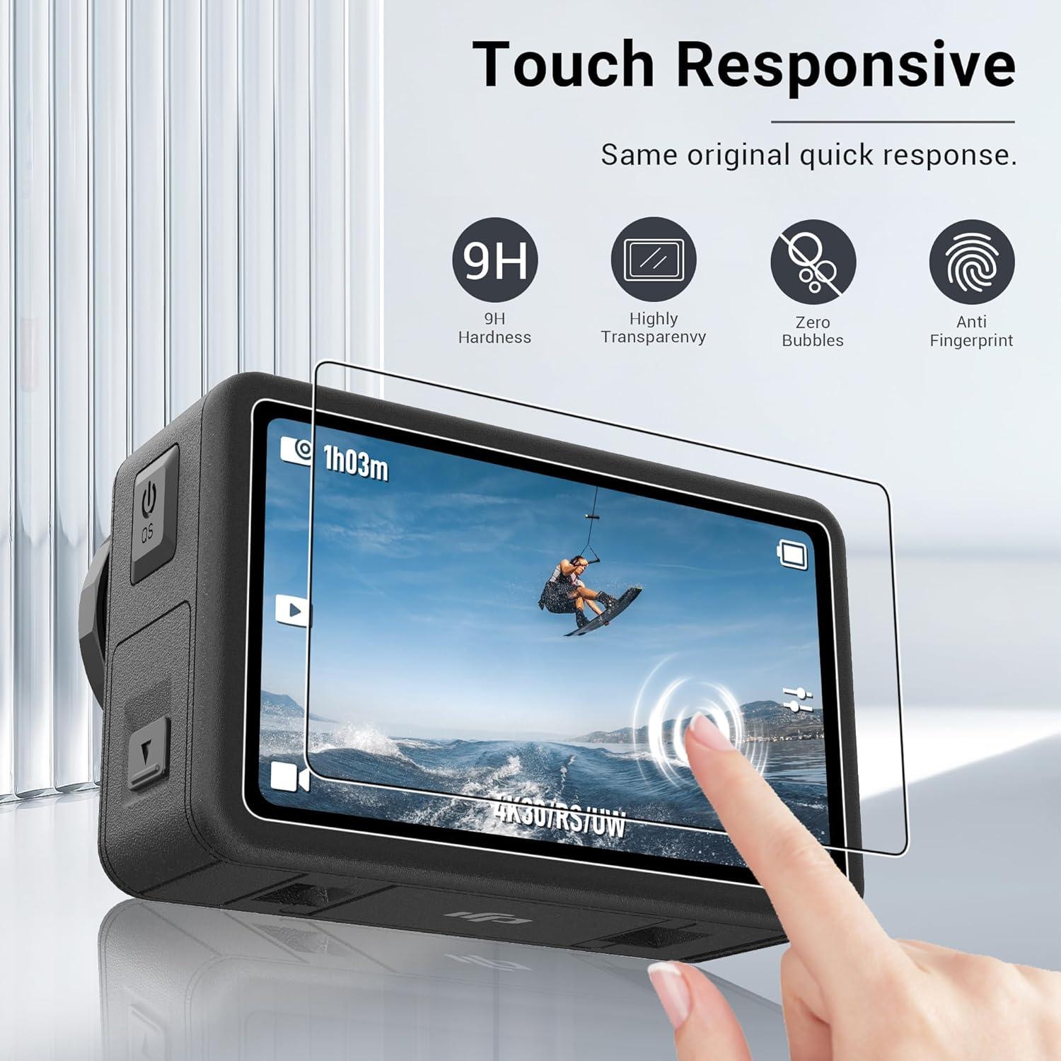 Kit de Accesorios CYNOVA para DJI Osmo Action 5 Pro - Estuche, Protectores y Tapa de Lente