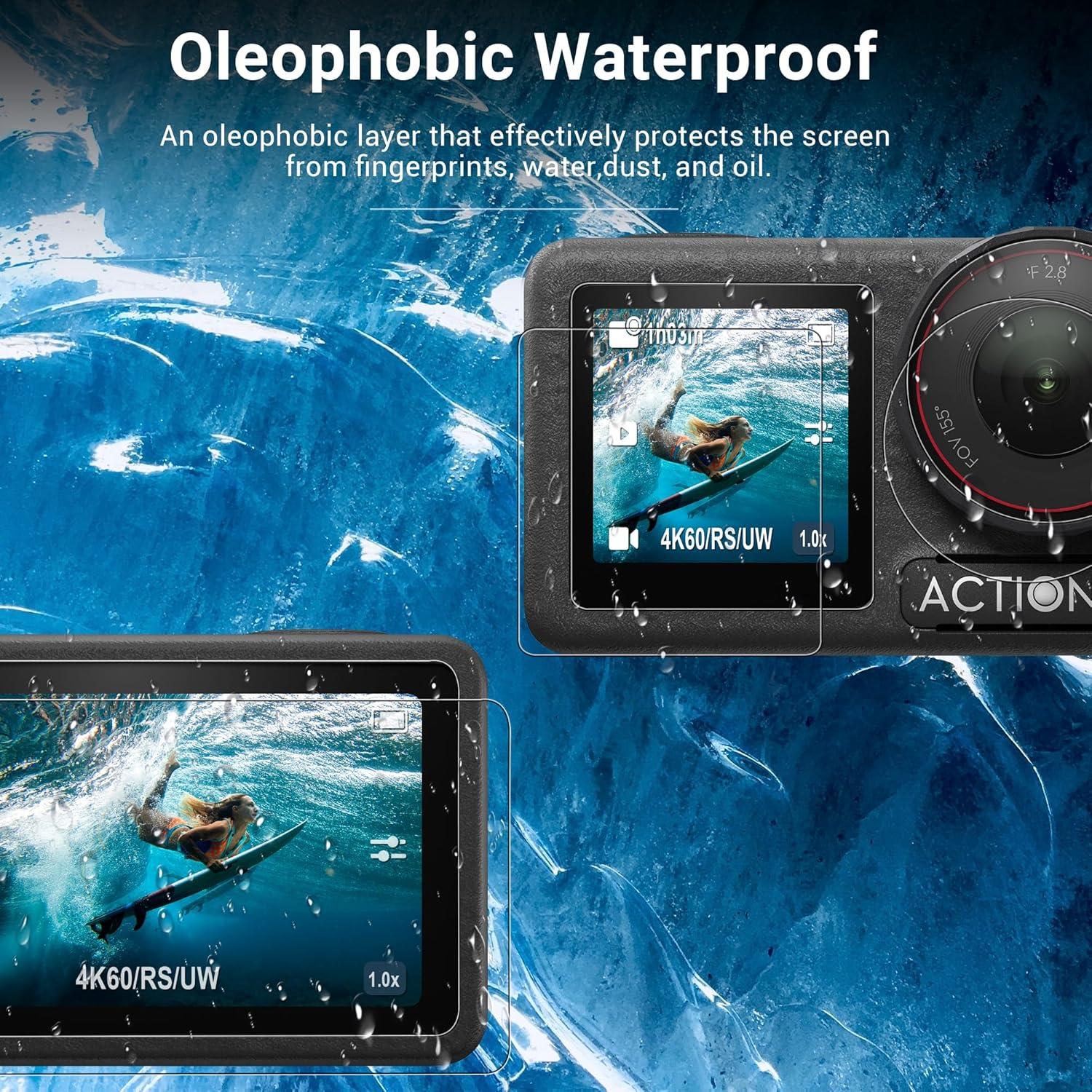 Kit de Accesorios CYNOVA para DJI Osmo Action 5 Pro - Estuche, Protectores y Tapa de Lente