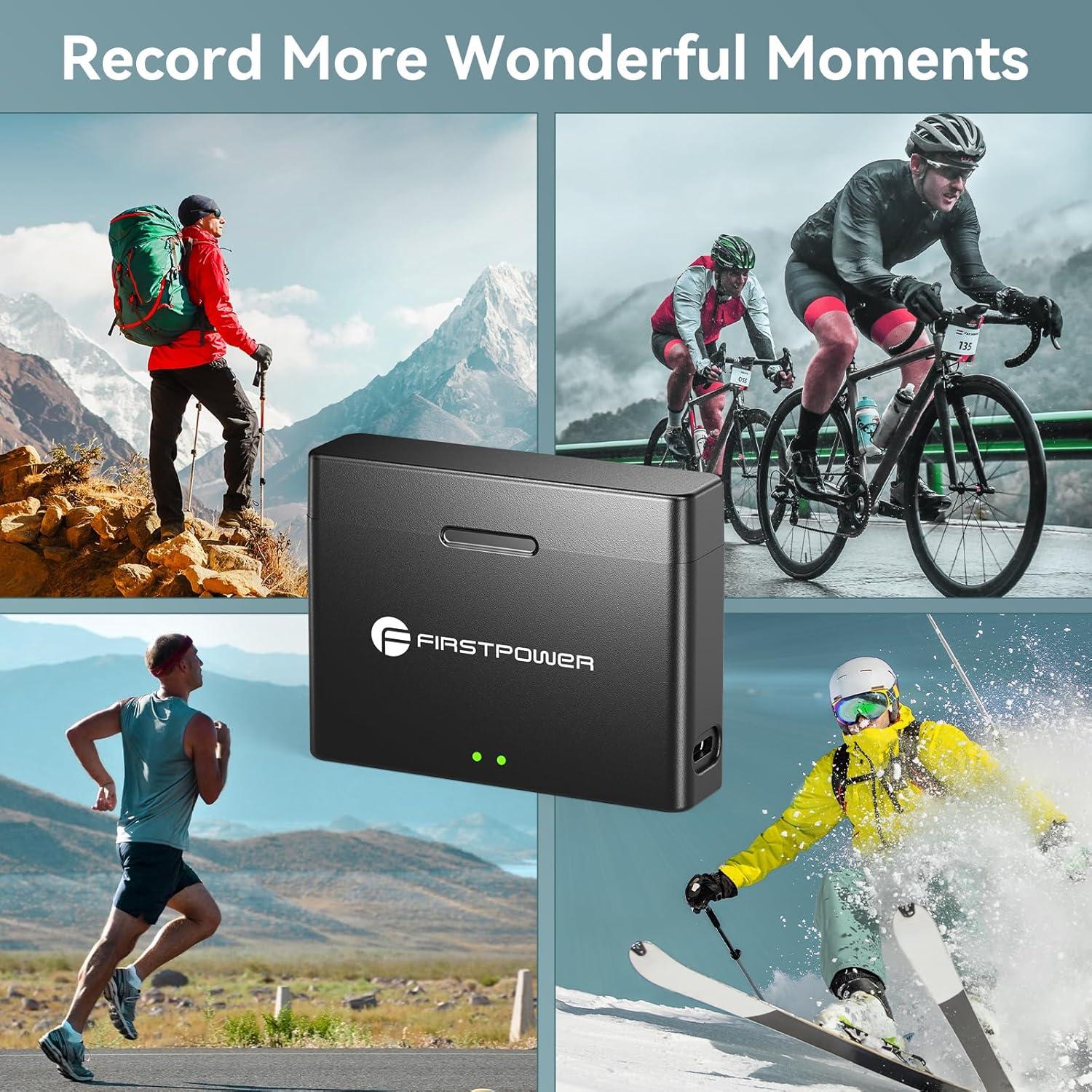 Batería de Reemplazo FirstPower 1850mAh para DJI Osmo Action 4/3 - Cargador Doble