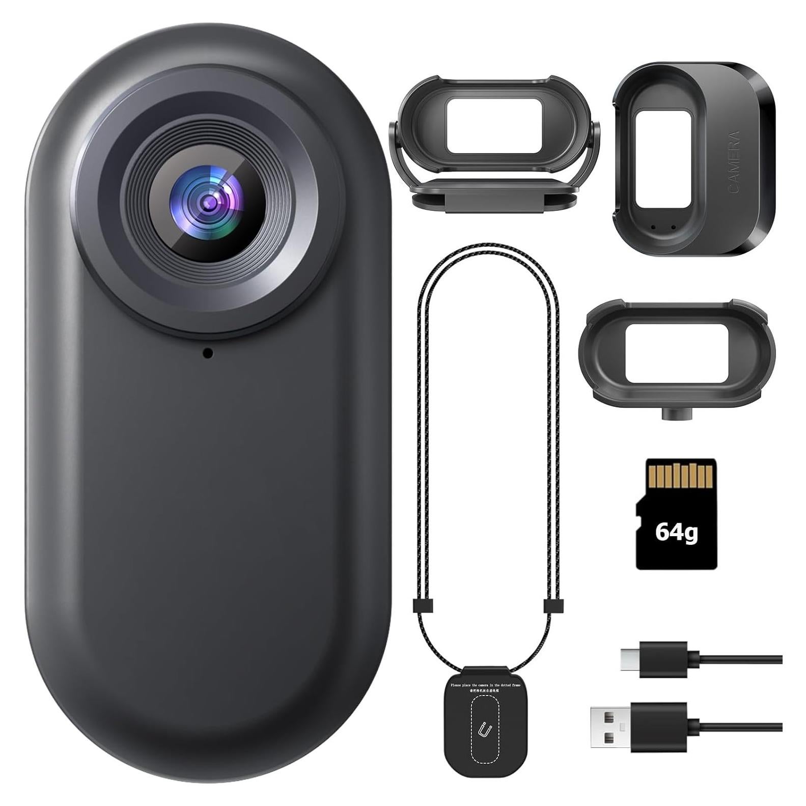 Mini Cámara de Acción 1080P 64GB 7JI Impermeable Portátil
