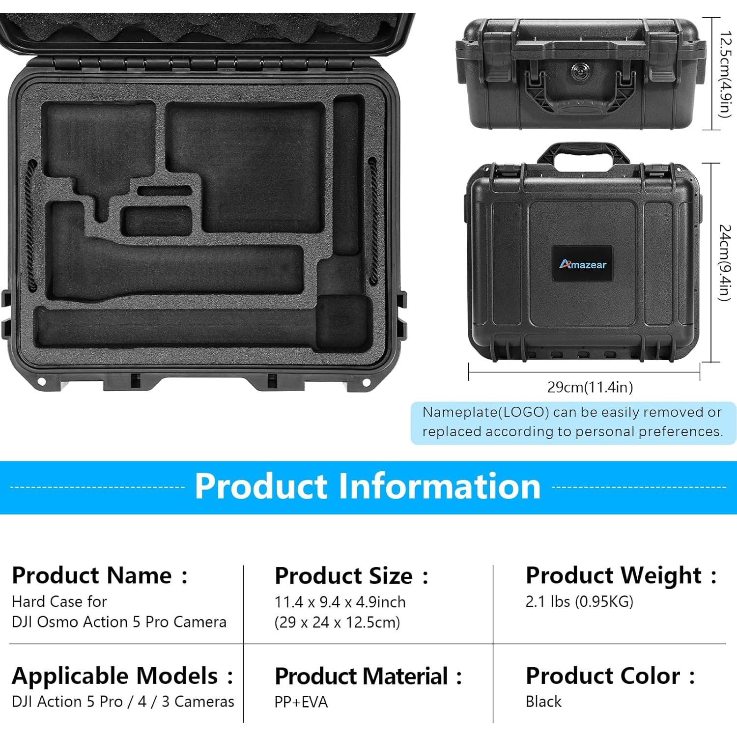 Funda Dura Impermeable Amazear para DJI Osmo Action 5 Pro