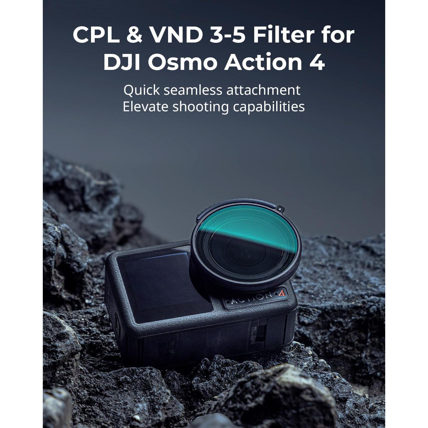Filtro CPL y VND 3-5 SmallRig para DJI Osmo Action 4