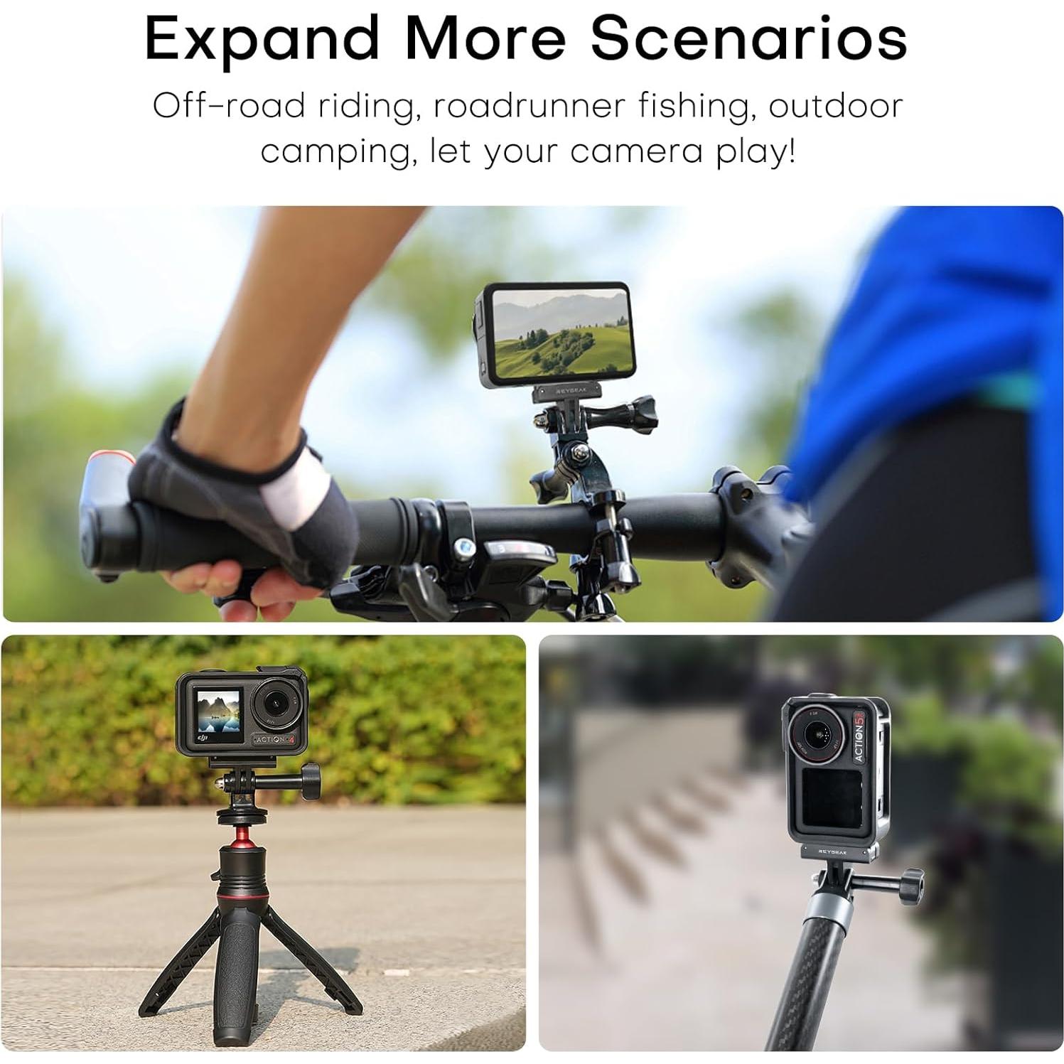 Soporte de Liberación Rápida REYGEAK para DJI OSMO Action 5 Pro/4/3 - 2 Piezas