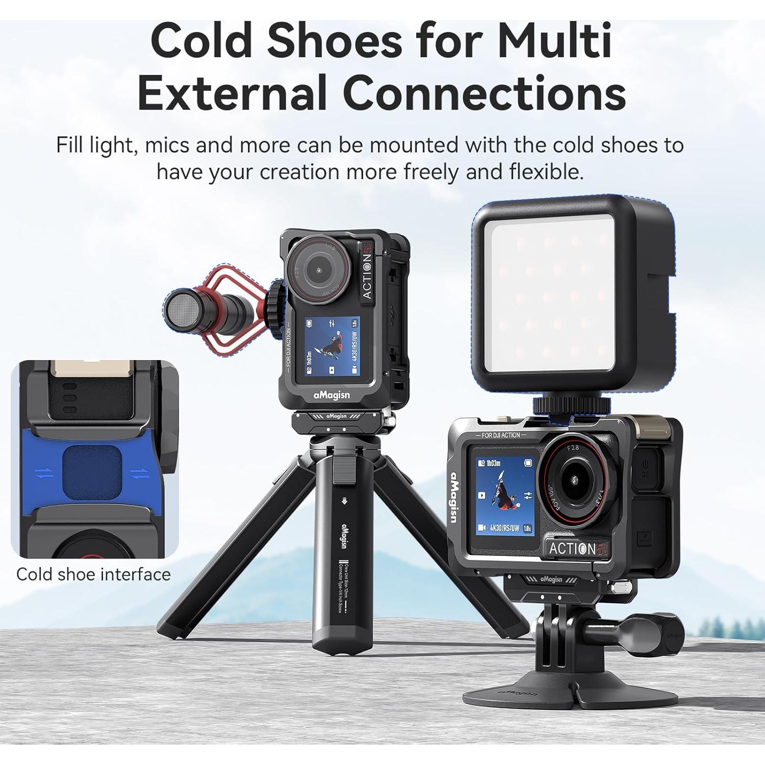 Jaula Protectora de Aluminio DJI Osmo Action 5/4/3 con Funda de Silicona