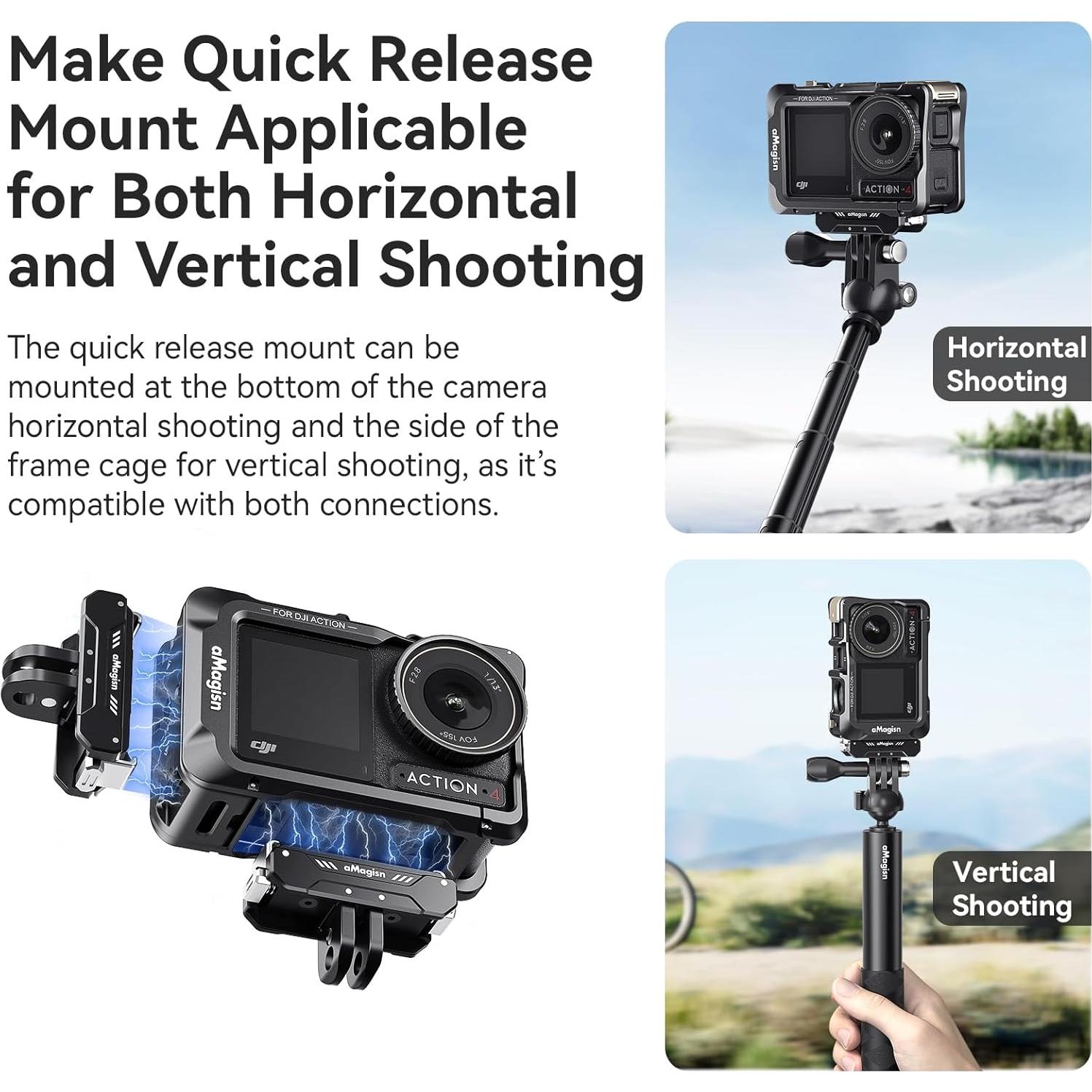 Jaula Protectora de Aluminio DJI Osmo Action 5/4/3 con Funda de Silicona