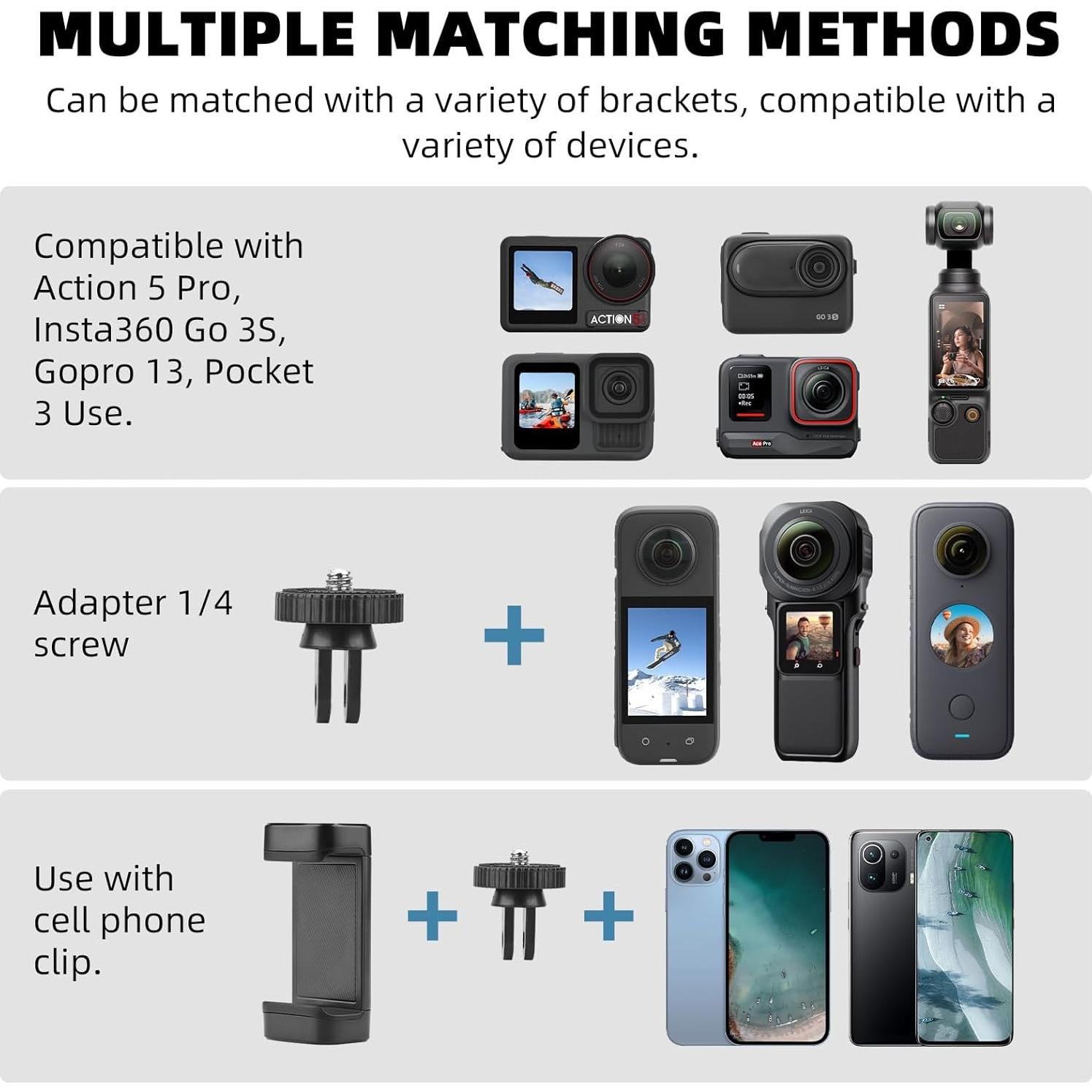 Soporte de Cuello Magnético BRDRC para GoPro y DJI Osmo