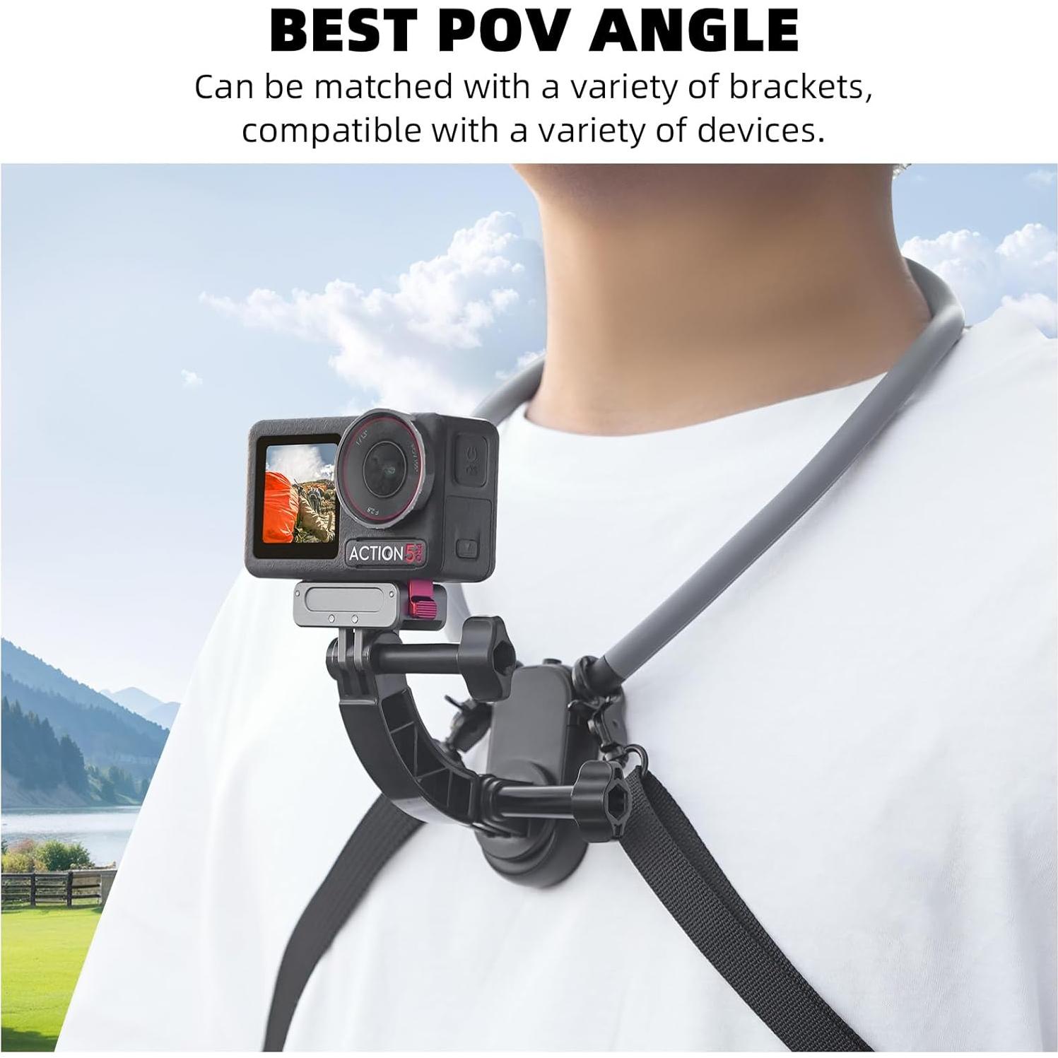 Soporte de Cuello Magnético BRDRC para GoPro y DJI Osmo