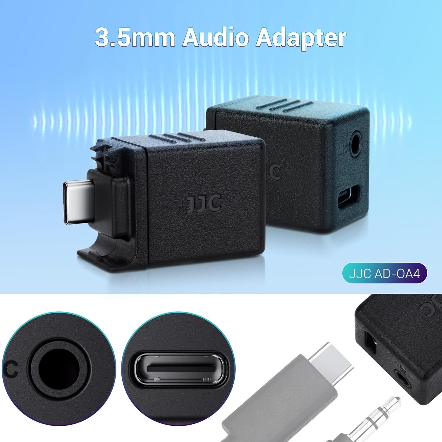 Adaptador de Micrófono JJC para DJI Osmo Action 5 Pro/4