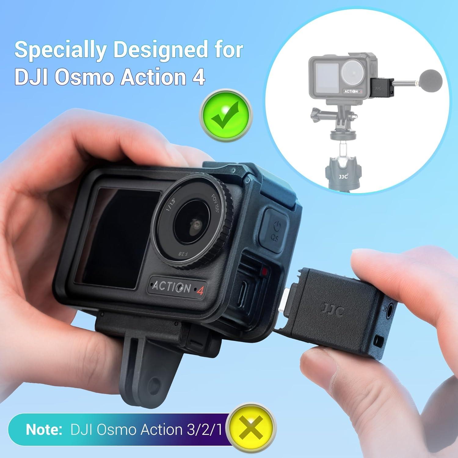 Adaptador de Micrófono JJC para DJI Osmo Action 5 Pro/4