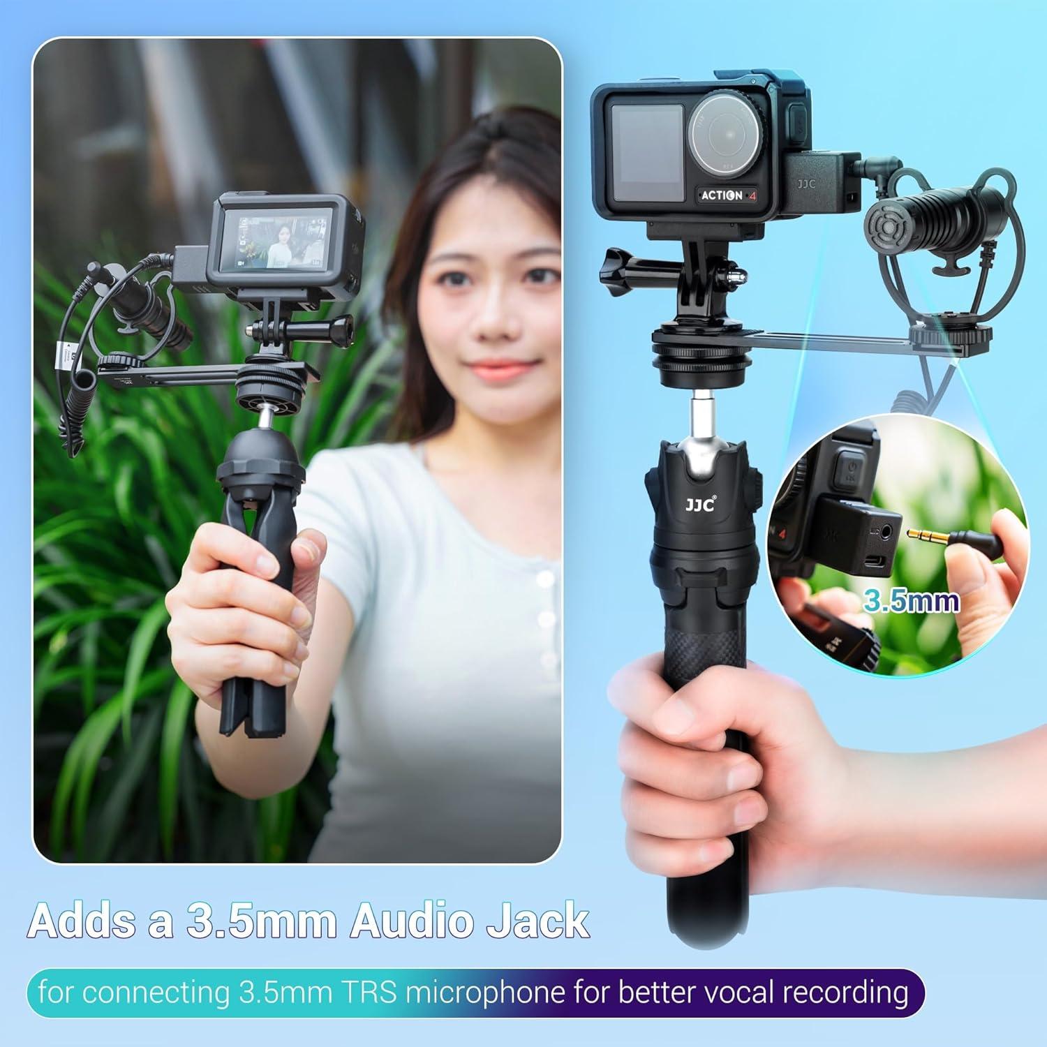 Adaptador de Micrófono JJC para DJI Osmo Action 5 Pro/4