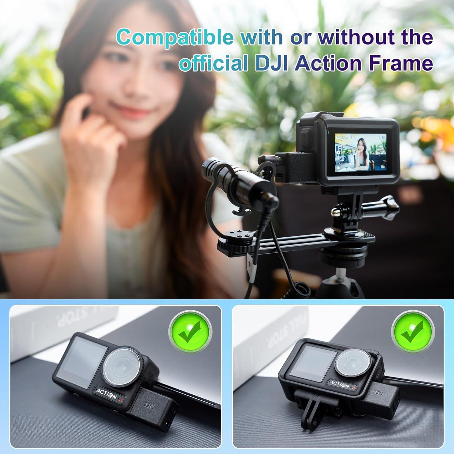 Adaptador de Micrófono JJC para DJI Osmo Action 5 Pro/4