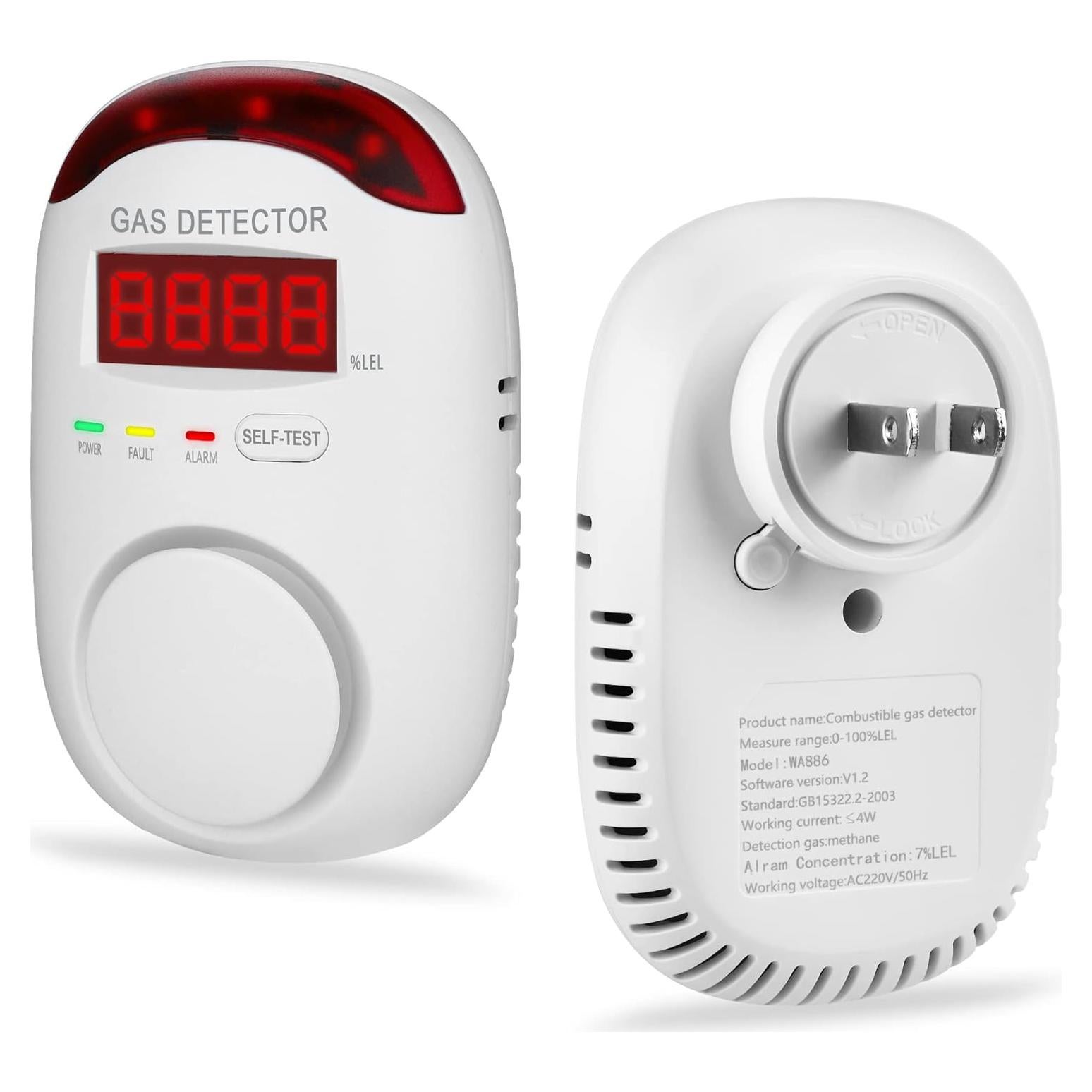 Detector de Gas Natural y Propano KOABBIT WA886 - Alarma 85dB