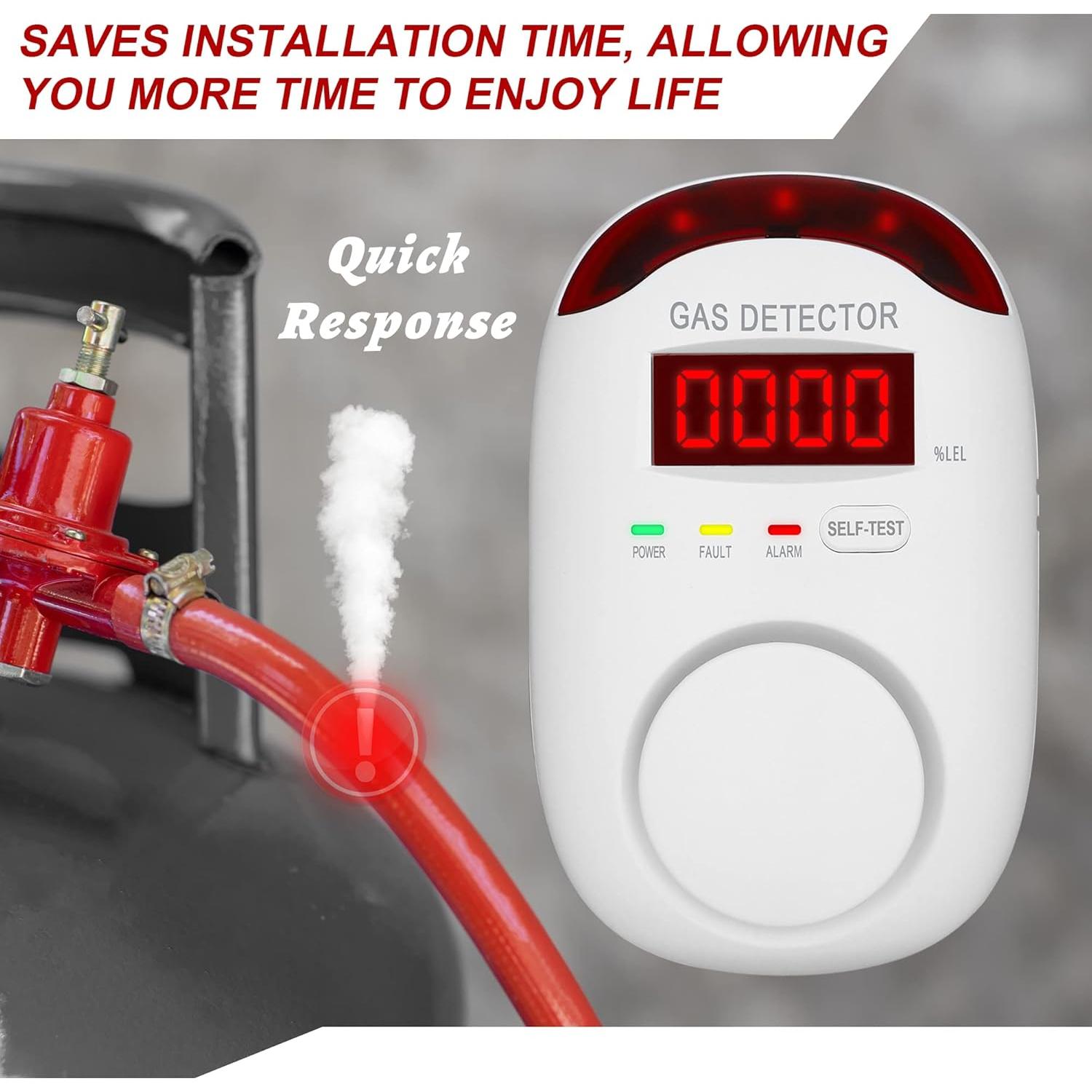 Detector de Gas Natural y Propano KOABBIT WA886 - Alarma 85dB