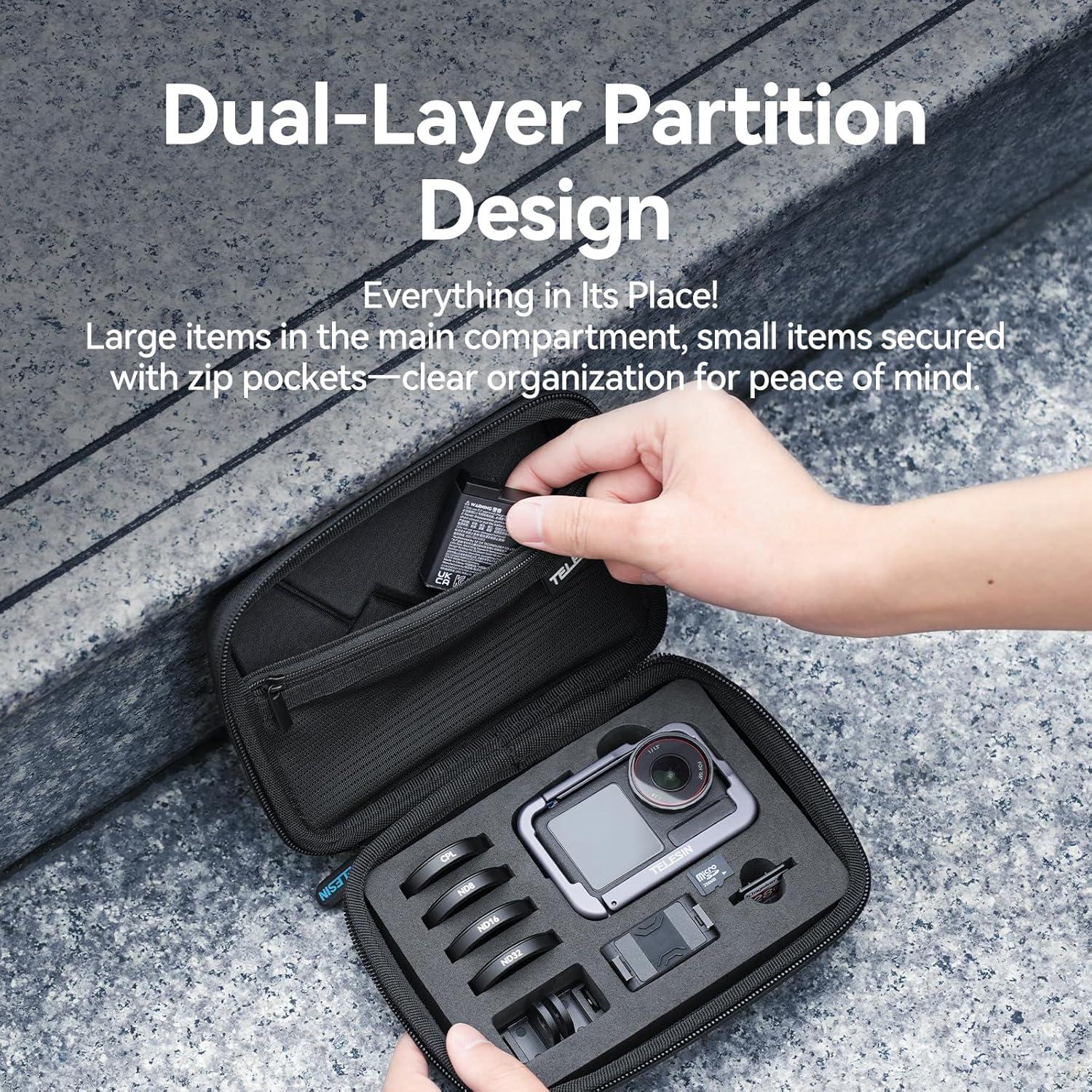 Estuche de Almacenamiento TELESIN para DJI Osmo Action 5/4/3