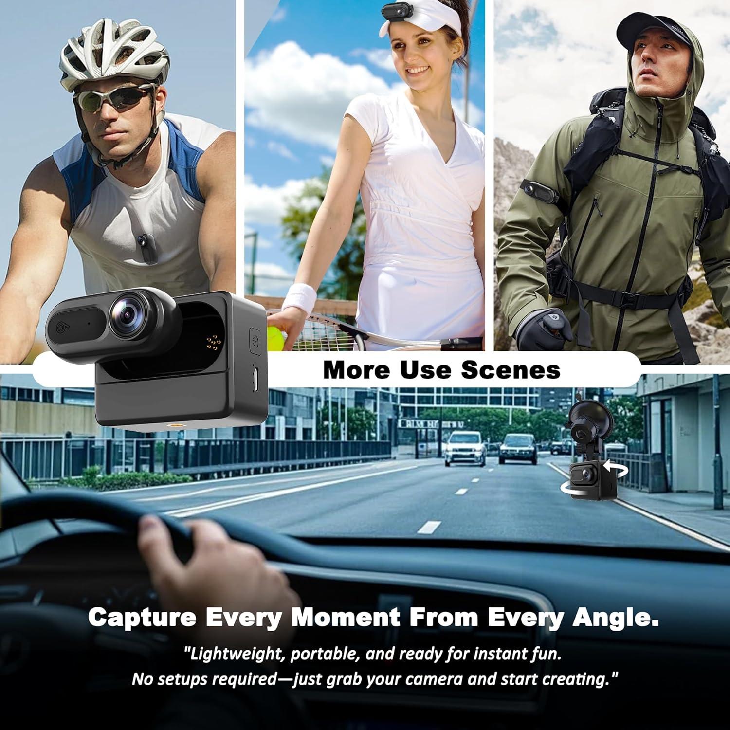 Mini Cámara Corporal Catchallway VD02 128GB Impermeable IPX7