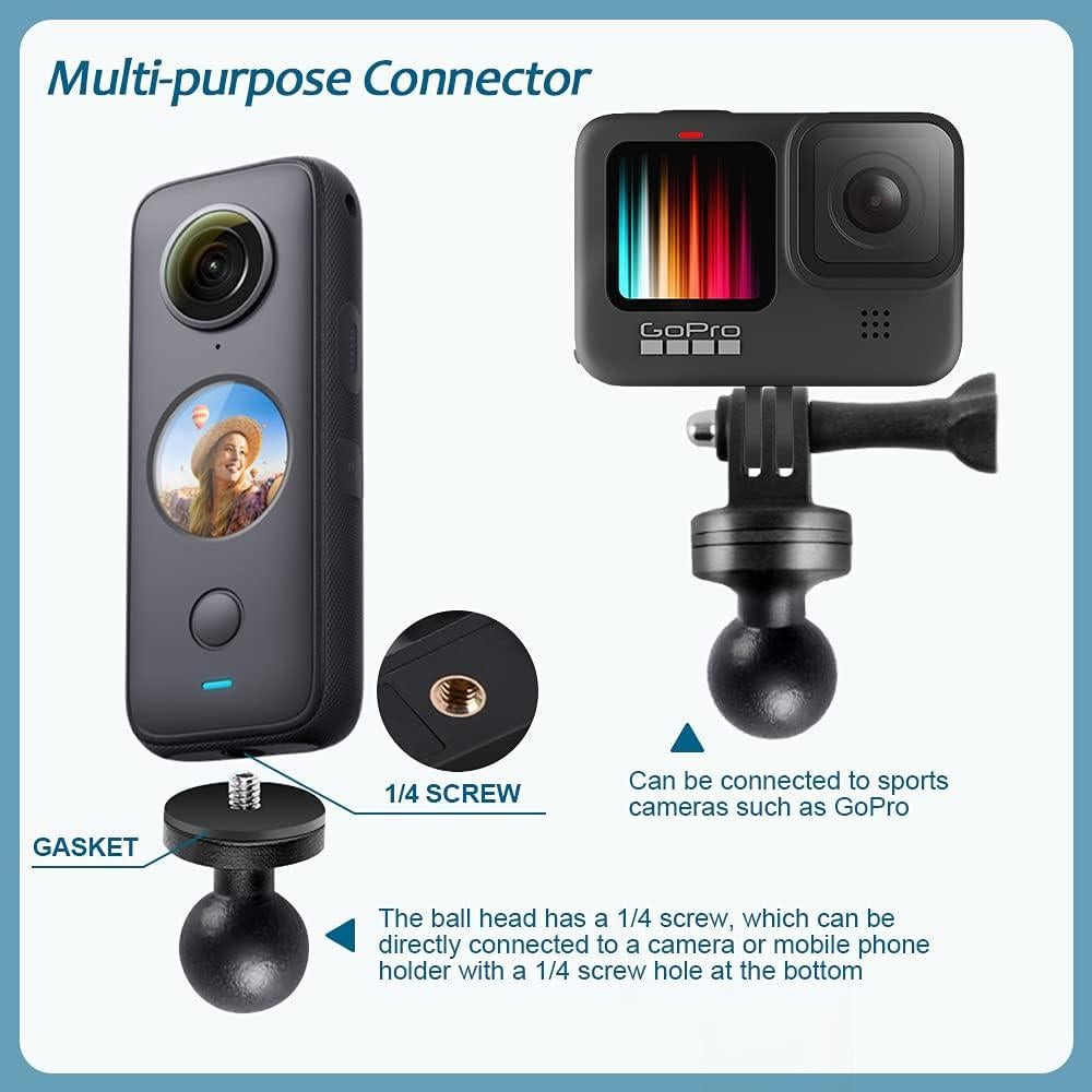 Soporte de cámara UTV ATV 360° GoPro Warmone para barra 1.75-2"