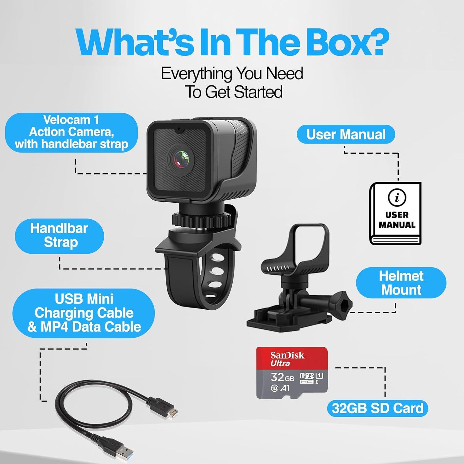 Cámara de Acción Tirol Supplies FHD 1080P 170° Ligera 41g