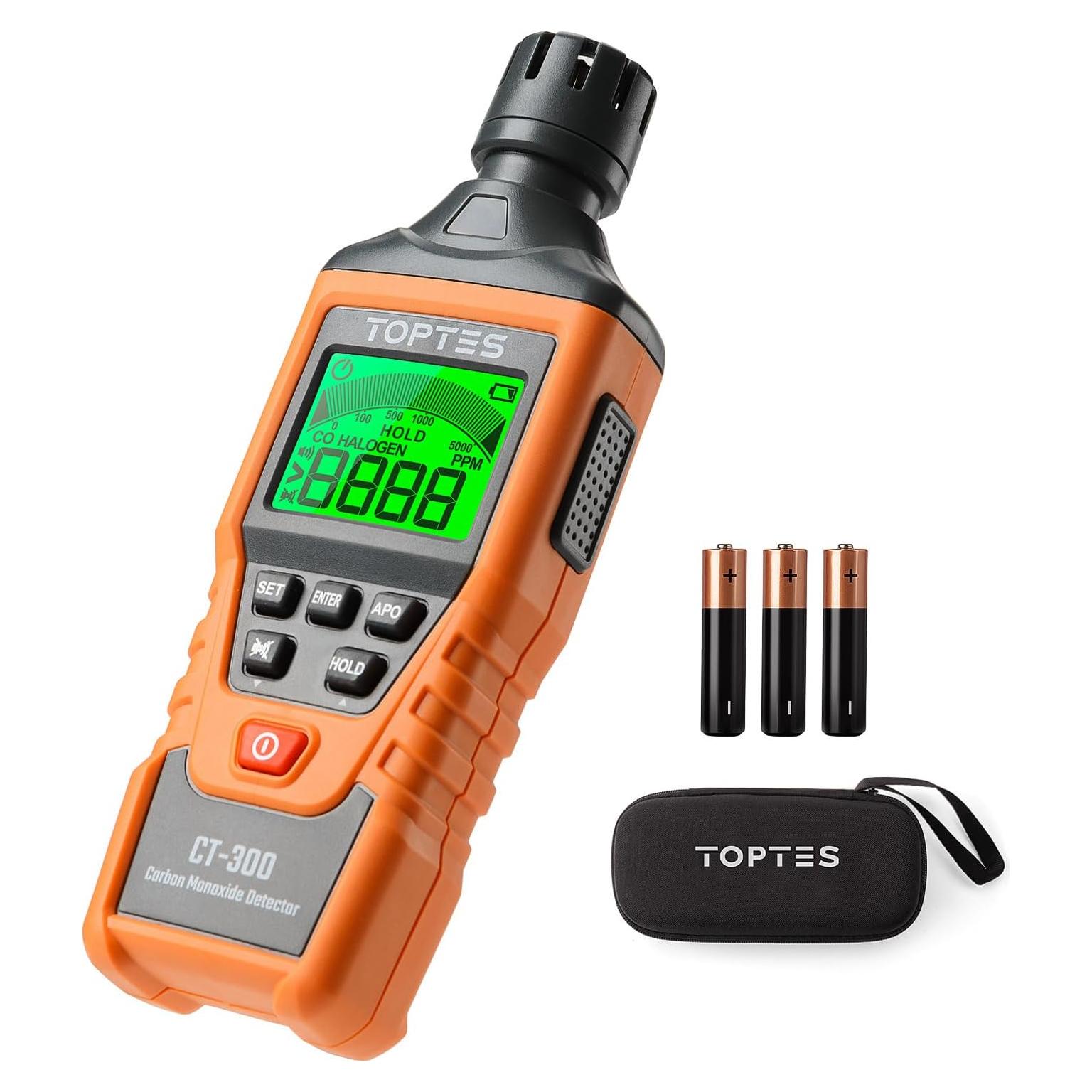 Detector de Monóxido de Carbono TOPTES CT-300 Portátil 0-5000 PPM