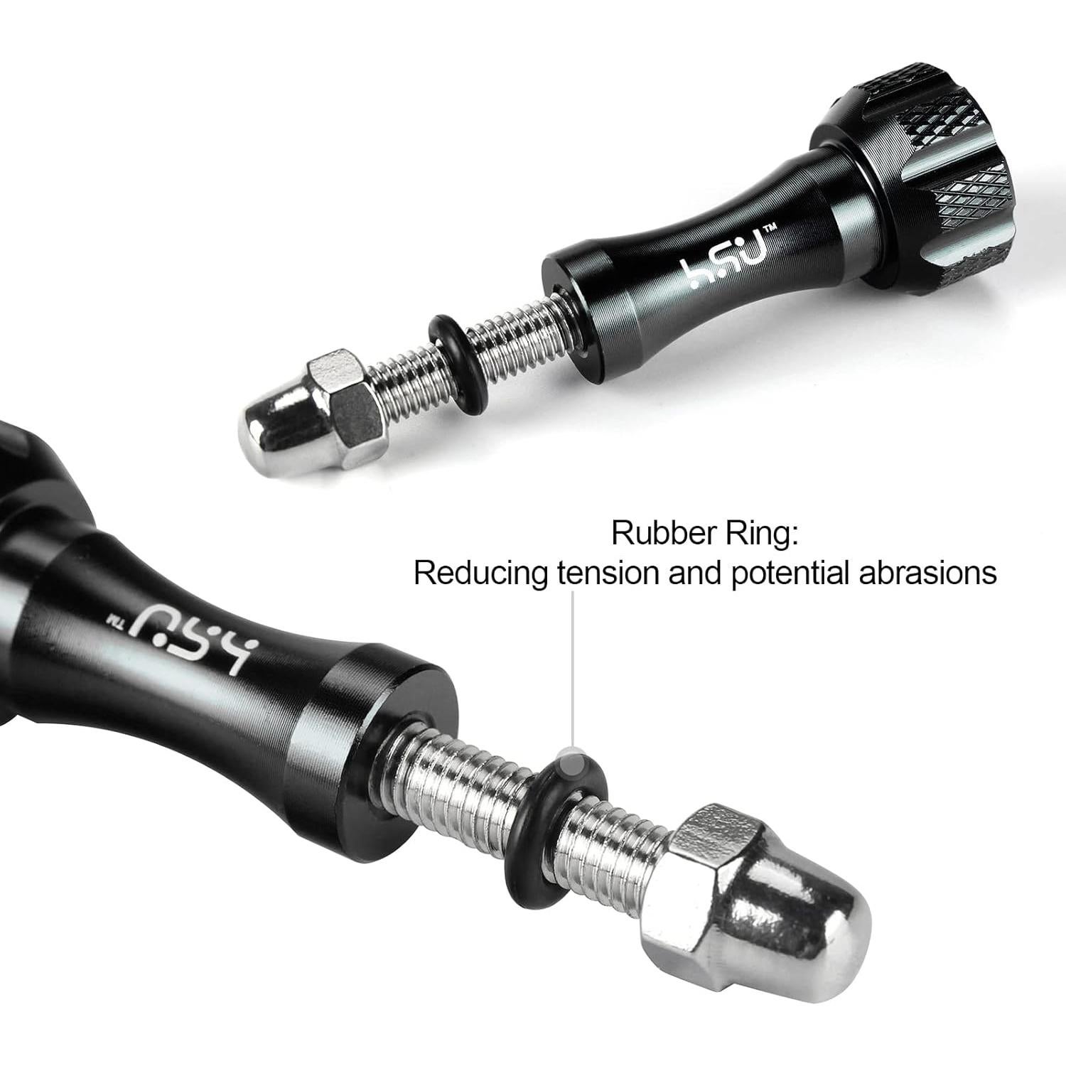 Juego de Tornillos de Pulgar HSU + Llave para GoPro - Aluminio Negro