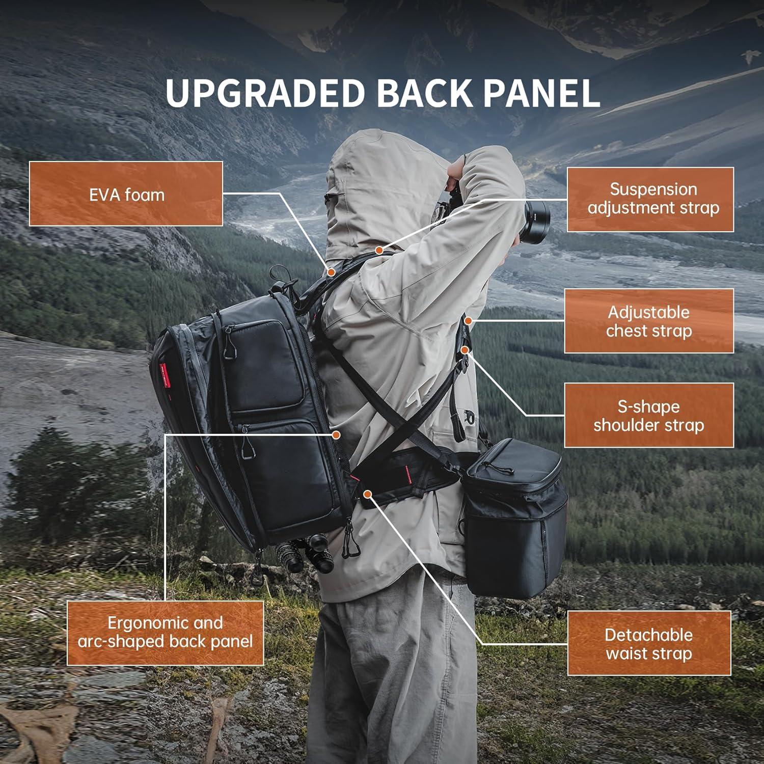 Mochila para cámara PGYTECH OneMo 2 45L Negra con bolso