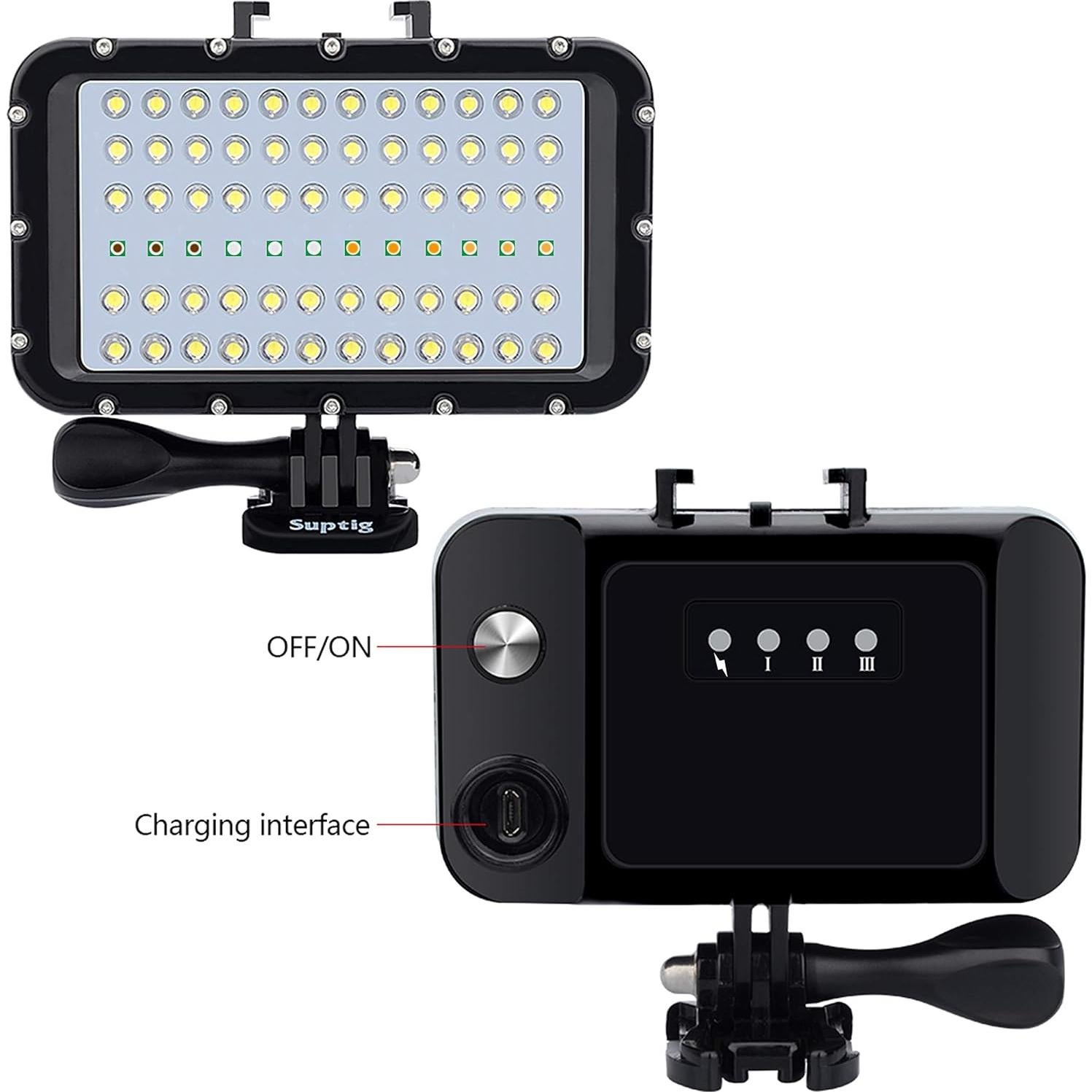 Luz Submarina LED Suptig RSX-362 Impermeable 45m 72 LEDs