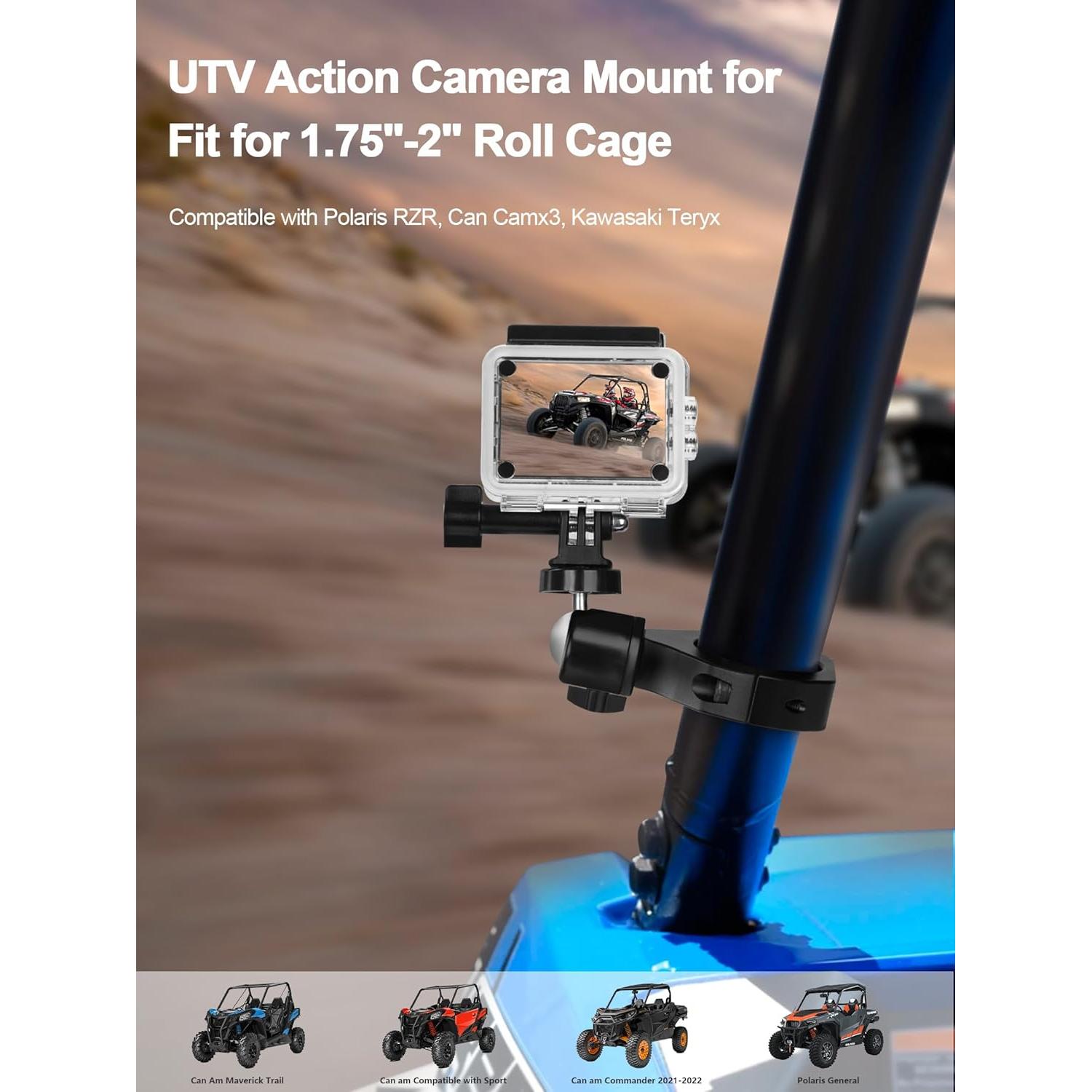 Soporte de Cámara UTV ZIDIYORUO Aluminio 360° para GoPro