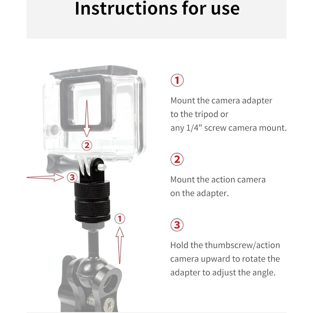 Soporte de Cámara de Aluminio Mechrig 360° Compatible GoPro