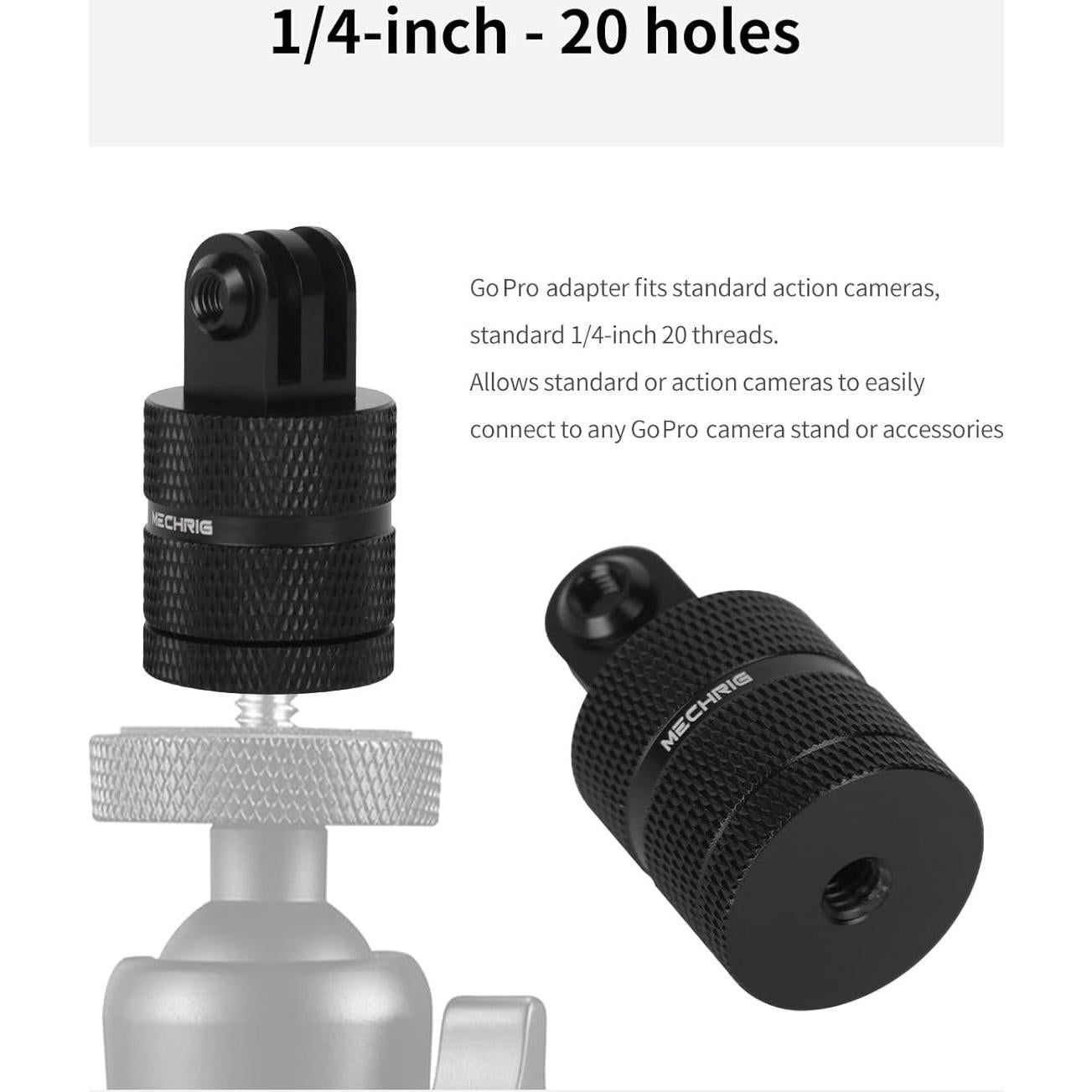 Soporte de Cámara de Aluminio Mechrig 360° Compatible GoPro