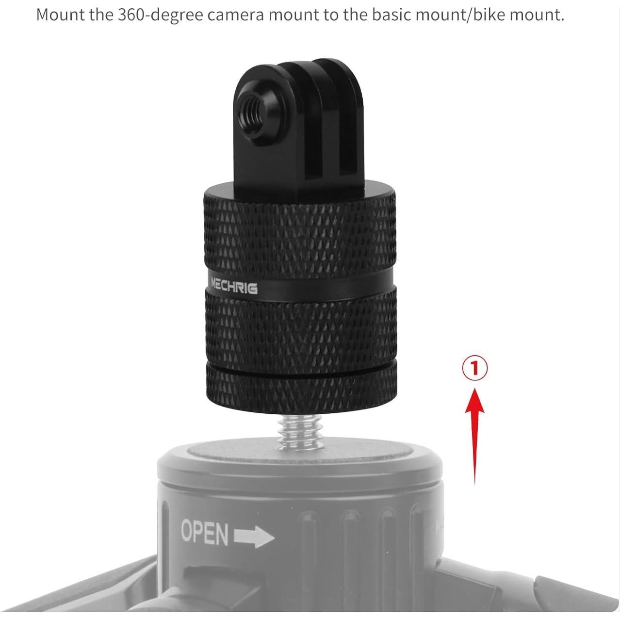 Soporte de Cámara de Aluminio Mechrig 360° Compatible GoPro