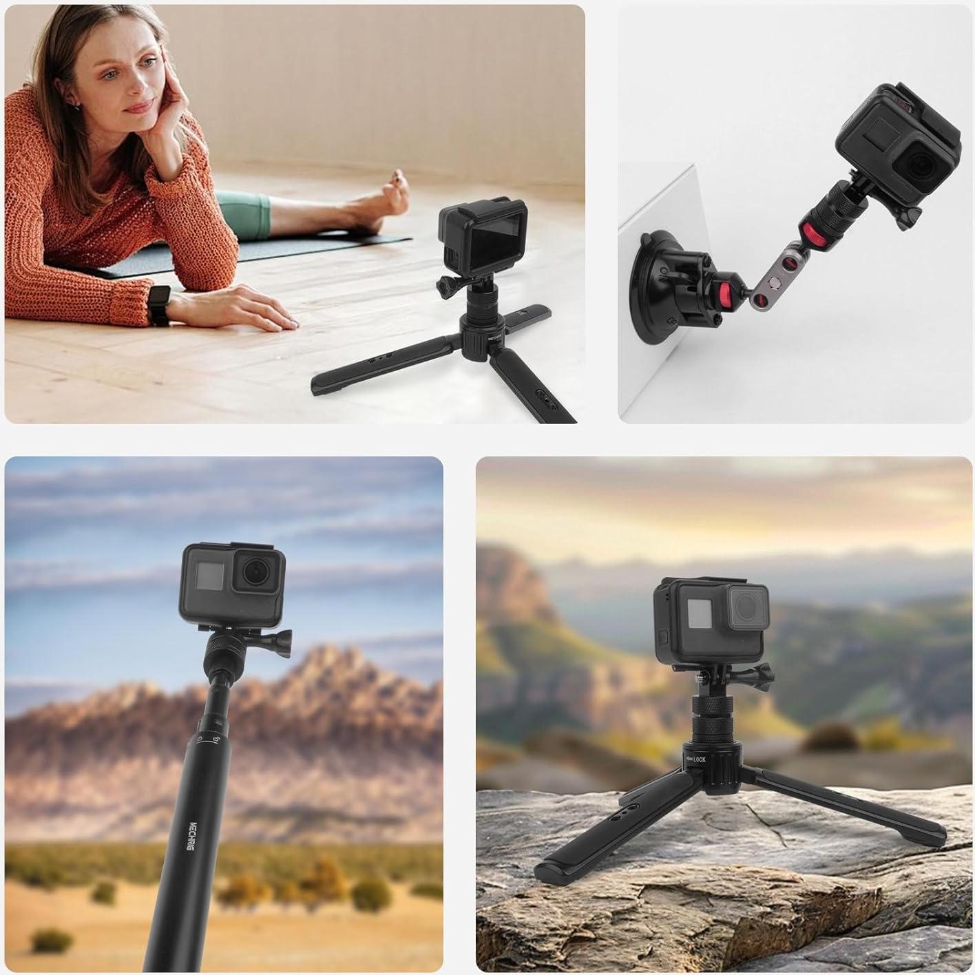 Soporte de Cámara de Aluminio Mechrig 360° Compatible GoPro