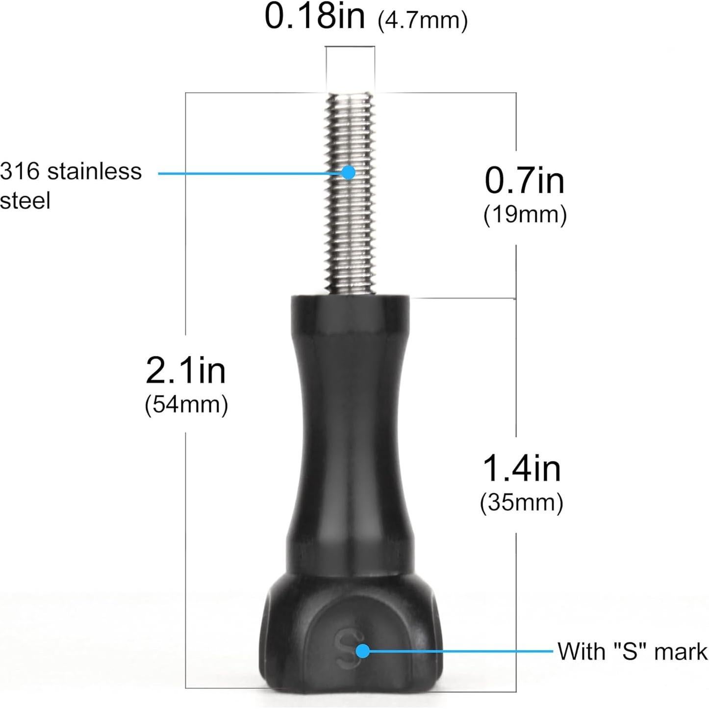 Conjunto de Tornillos de Pulgar SOONSUN 4 Pcs para GoPro y Cámaras