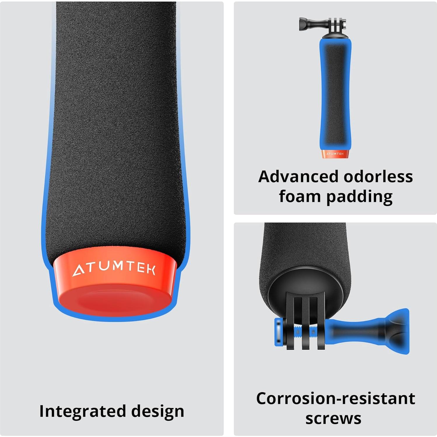 Mango Flotante Impermeable ATUMTEK para GoPro y DJI Osmo