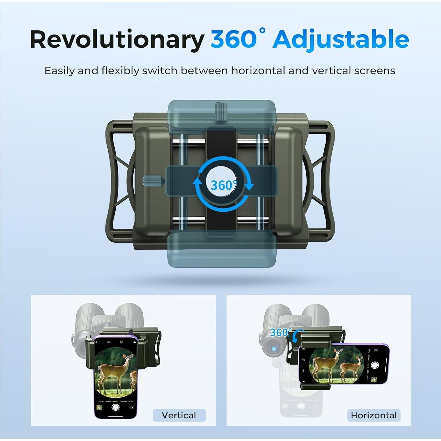 Adaptador de Teléfono para Telescopio Evil Eye 360° Rotatable