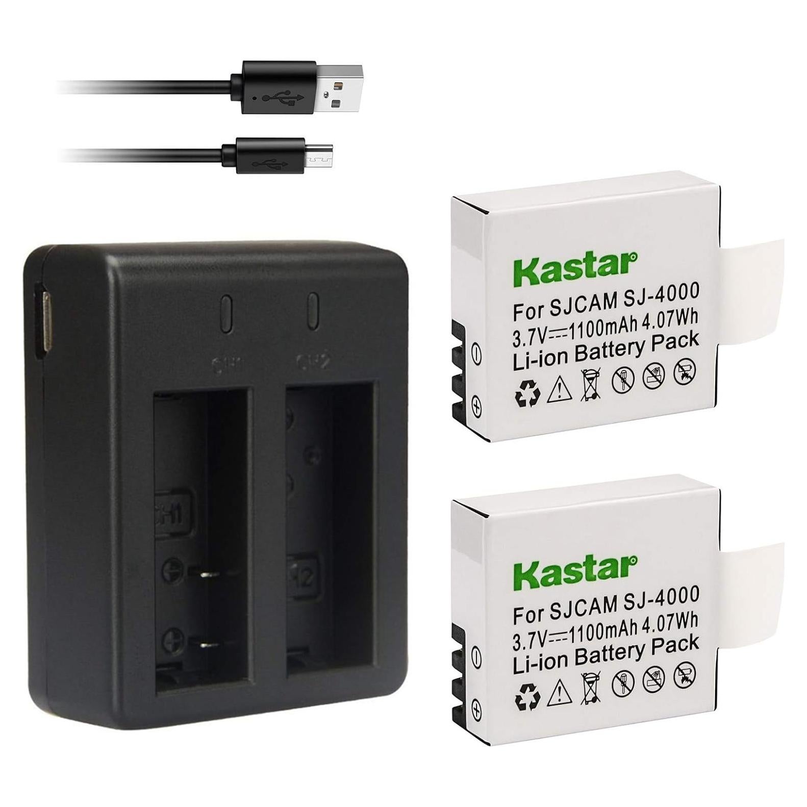 Baterías Kastar (2 Unidades) + Cargador USB Dual para SJ4000