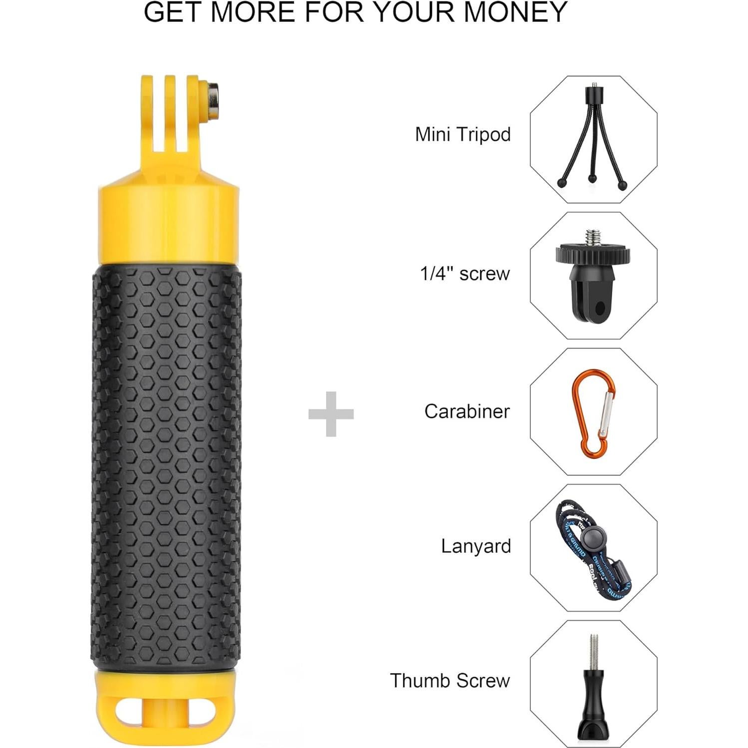 Agarradera Flotante YALLSAME con Trípode para GoPro y DJI