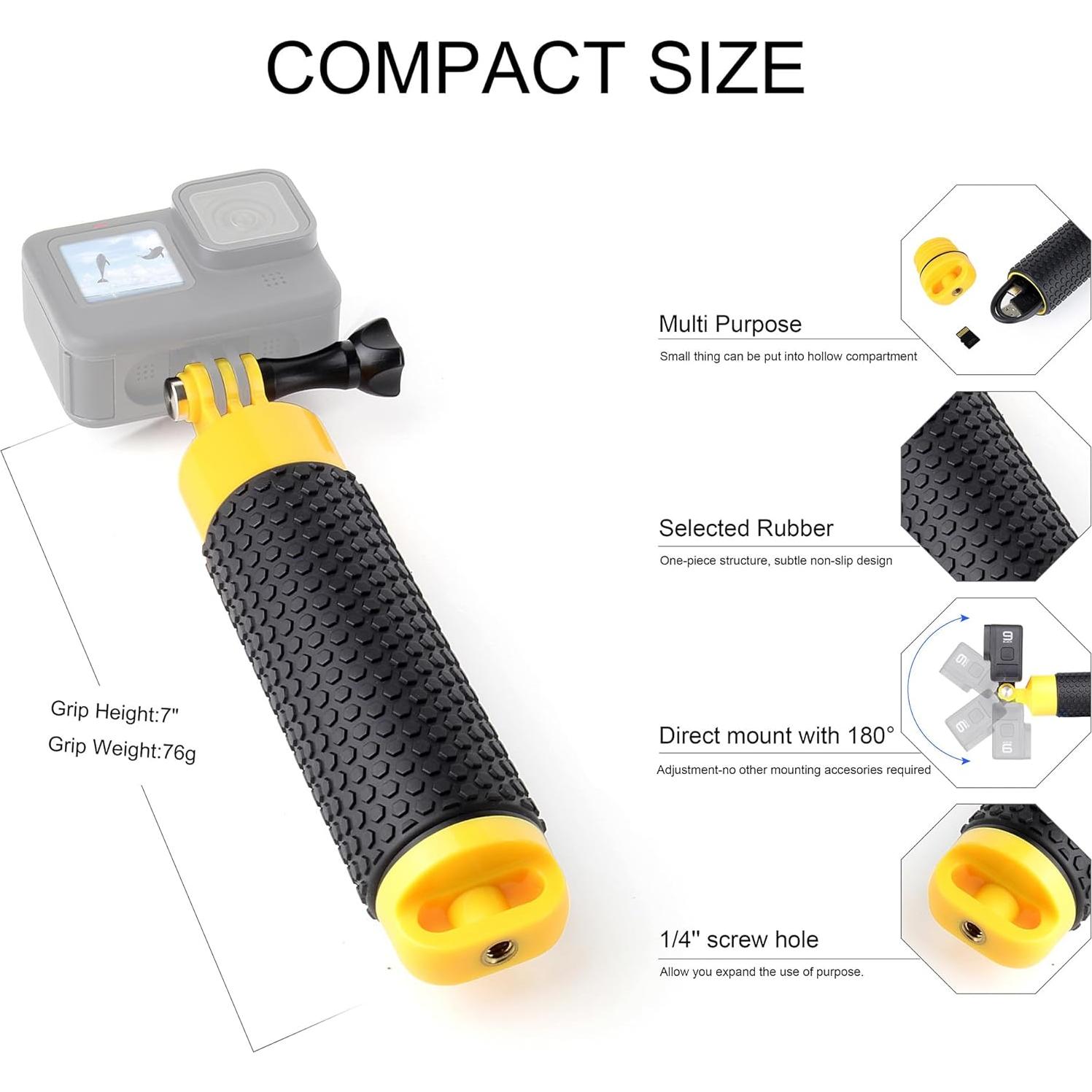 Agarradera Flotante YALLSAME con Trípode para GoPro y DJI