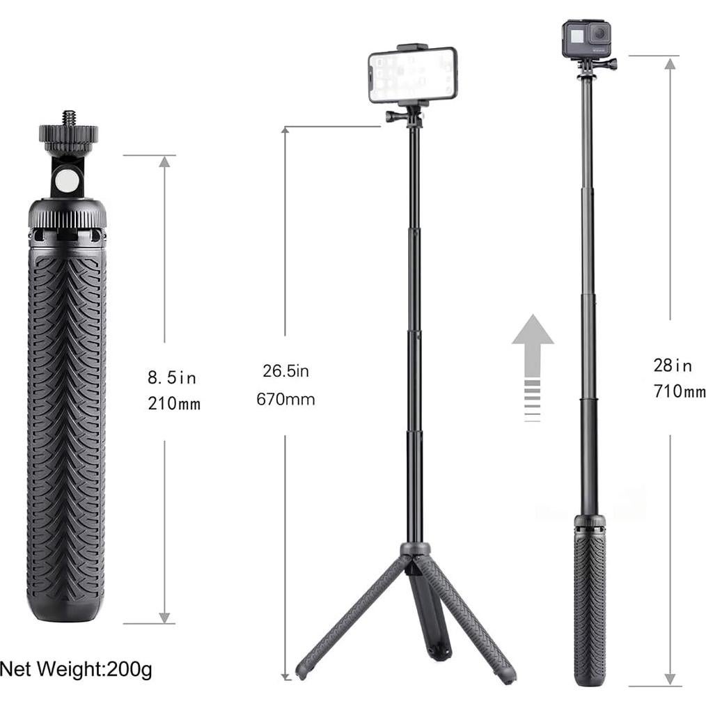 Palanca de Selfie Extensible QiuNiu para GoPro y Móviles